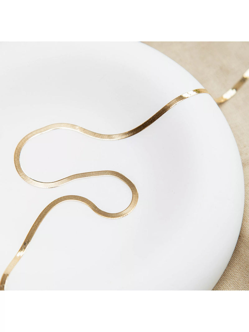 IBB herringbone chain necklace gold 46cm - British product