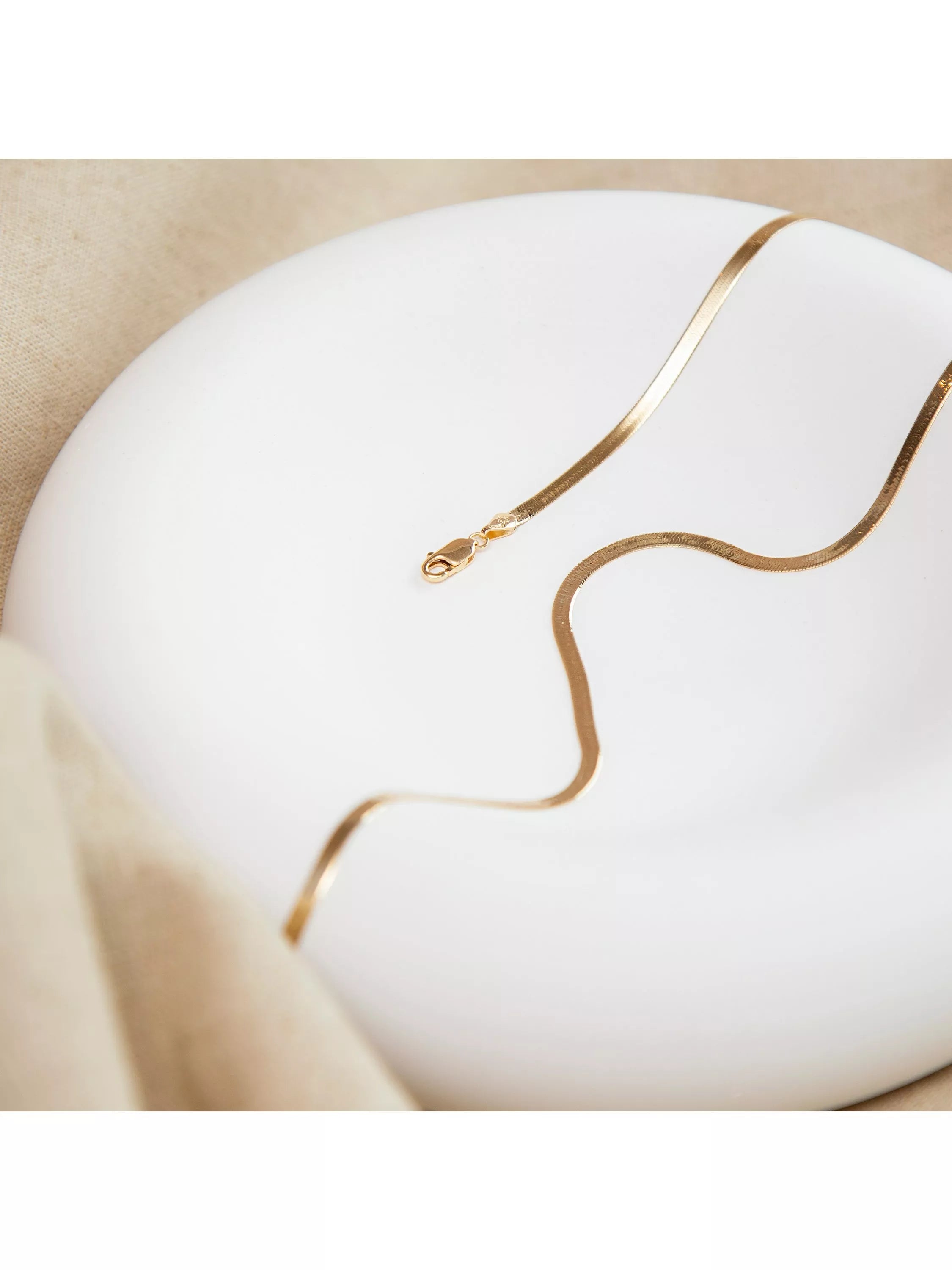 IBB herringbone chain necklace gold 46cm - British product