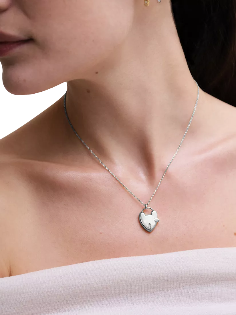Astley Clarke heart locket necklace 18ct gold vermeil 16 inch chain, imported from the UK