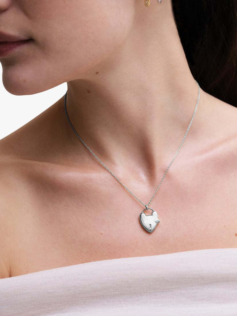 Astley Clarke heart locket necklace 18ct gold vermeil 16 inch chain, imported from the UK