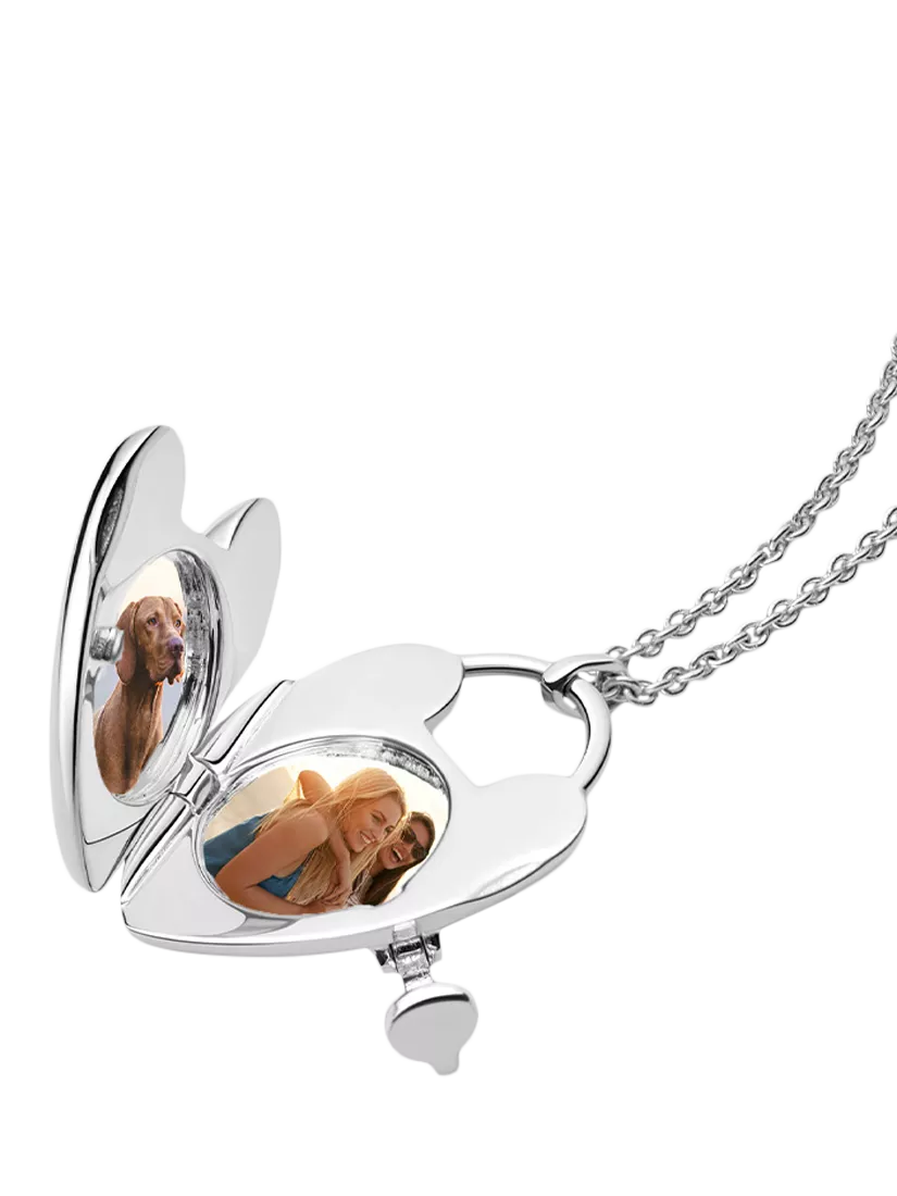 Astley Clarke heart locket necklace 18ct gold vermeil 16 inch chain, imported from the UK
