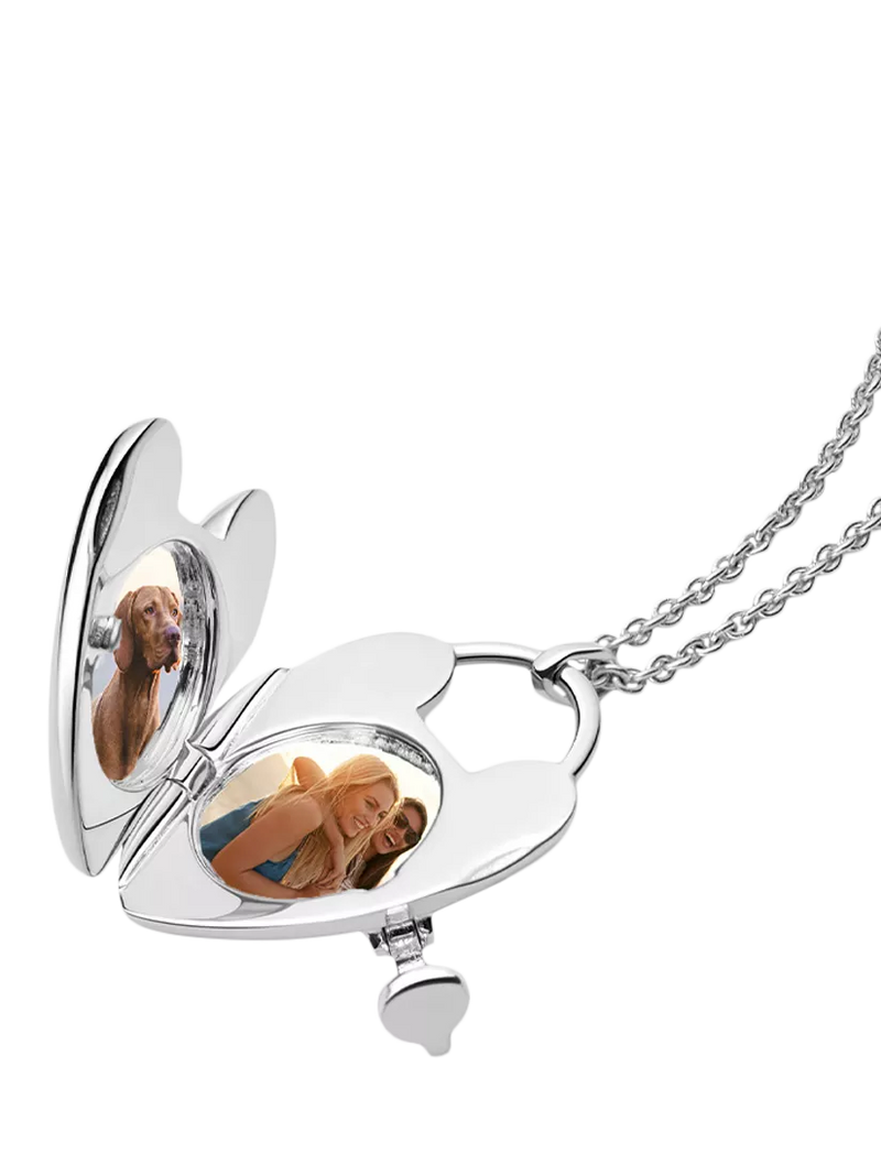 Astley Clarke heart locket necklace 18ct gold vermeil 16 inch chain, imported from the UK