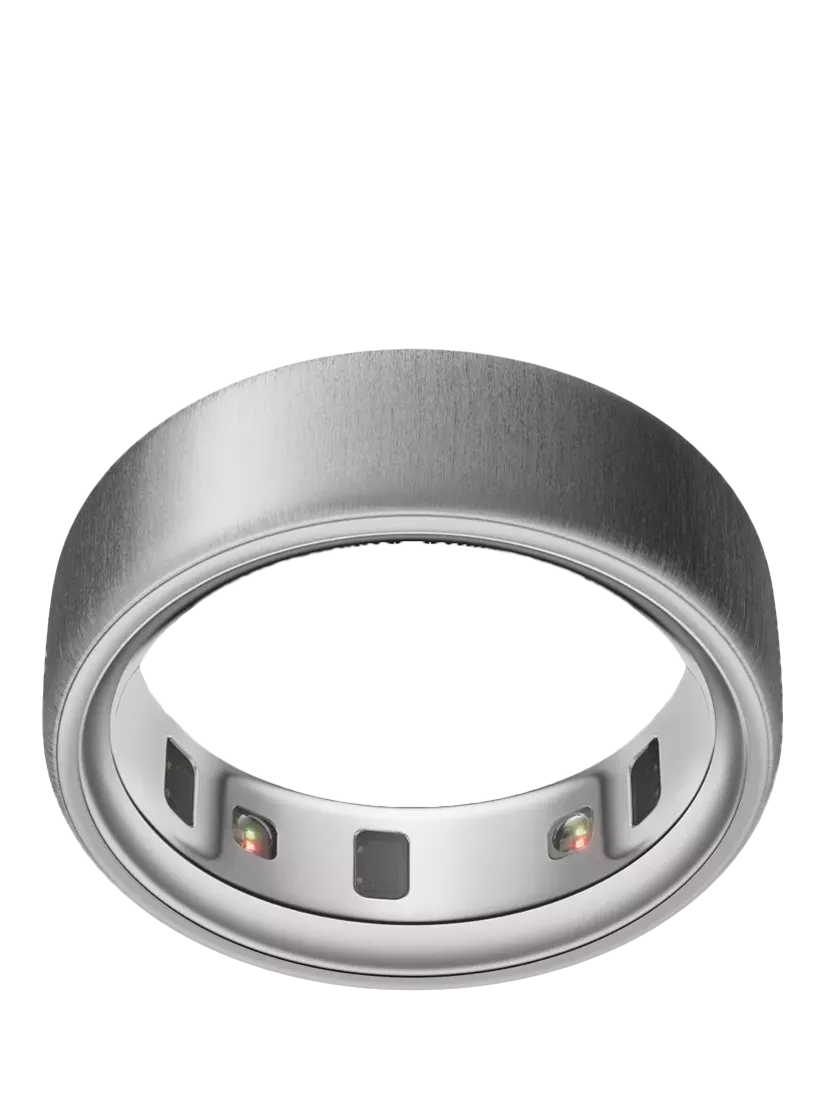 Oura Ring 4 gebürsteter silberner Gesundheits- &amp; Fitness-Tracker Smart Ring