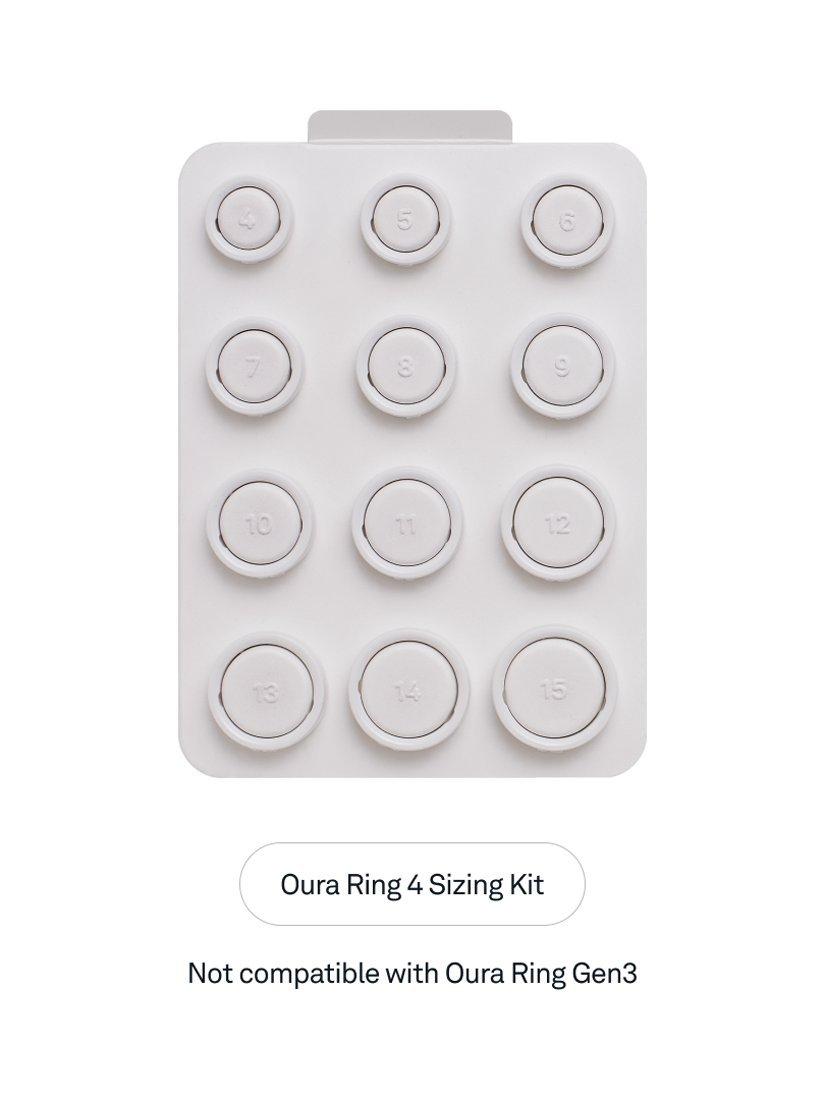Oura Ring 4 sizing kit with ring sizers, UK version