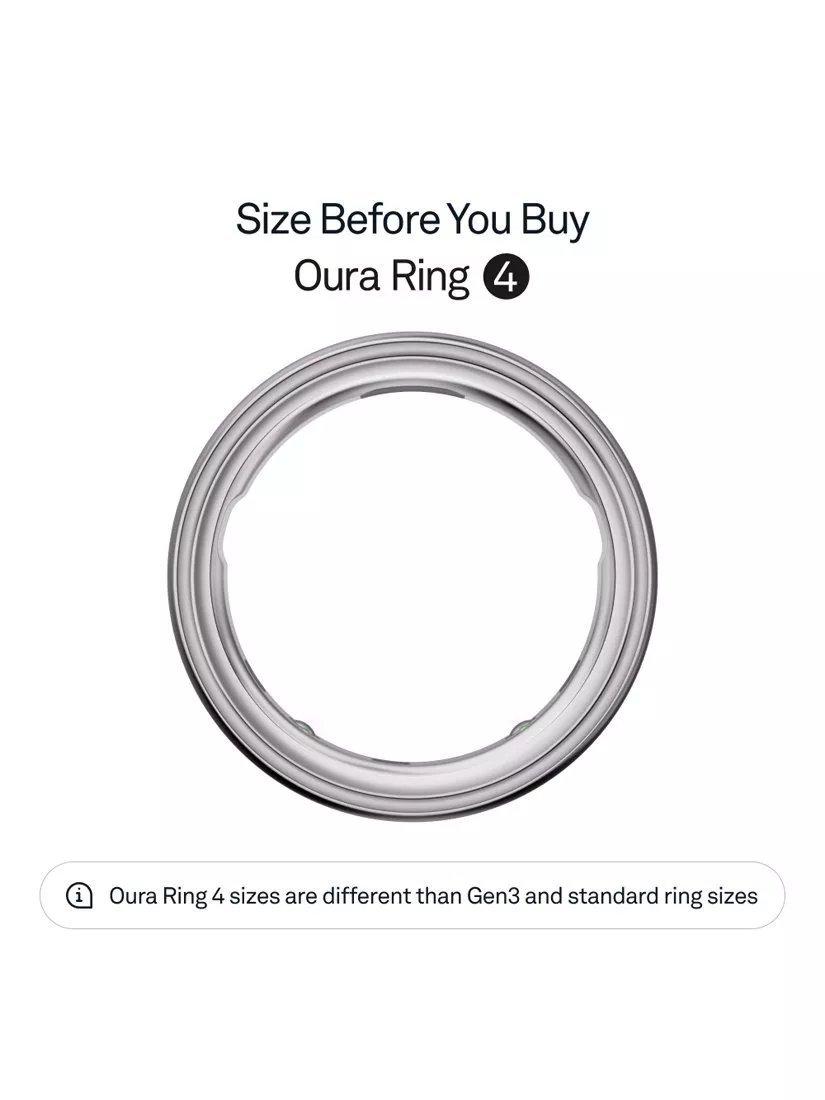 Oura Ring 4 silberner Smarter Ring, UK-Version