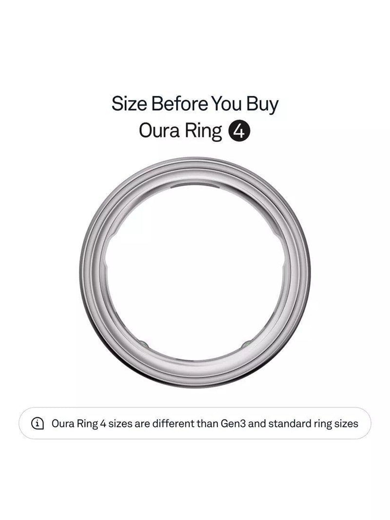 Oura Ring 4 silberner Smarter Ring, UK-Version