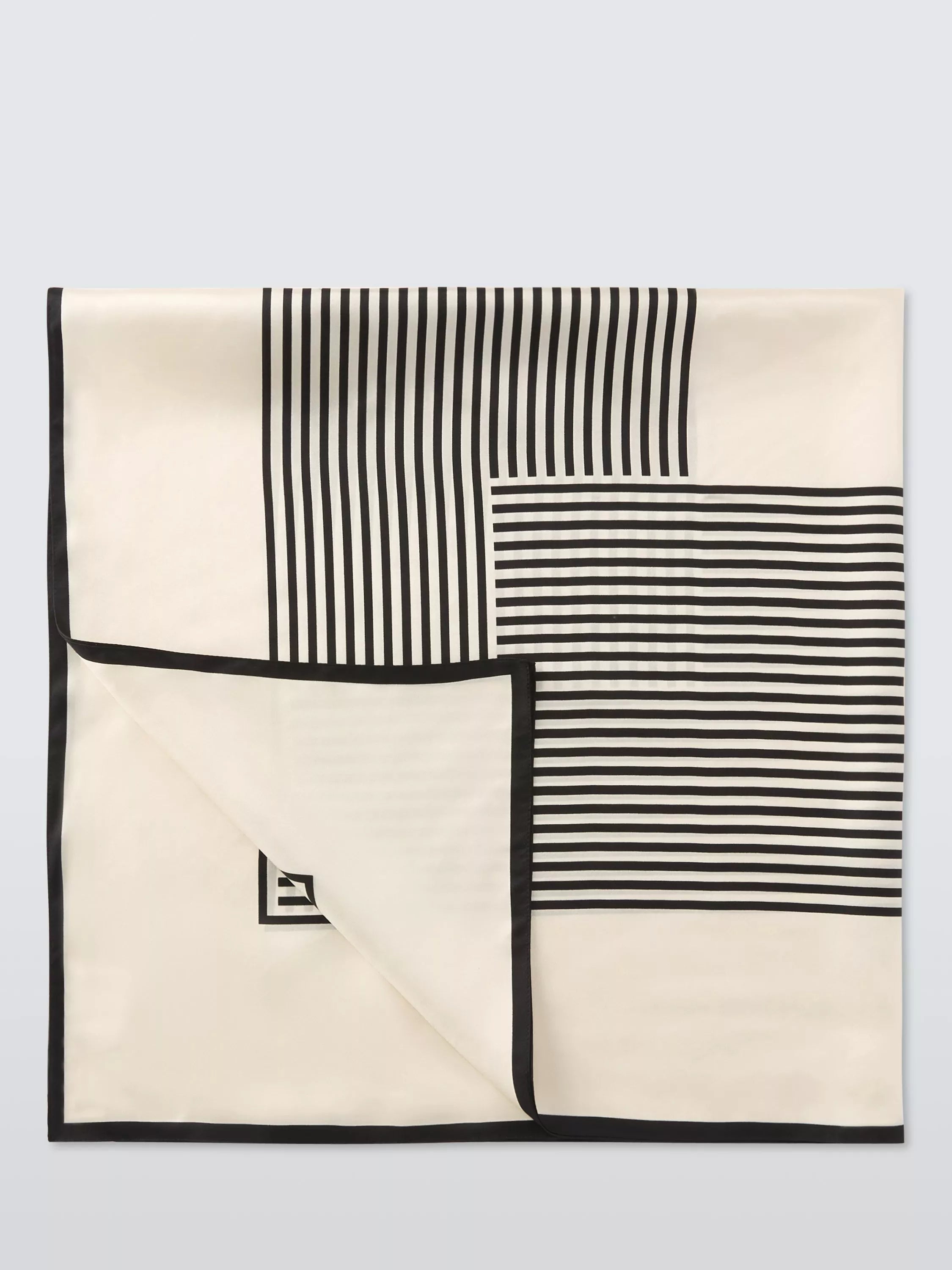 John Lewis silk scarf stripe print 90cm square, UK version