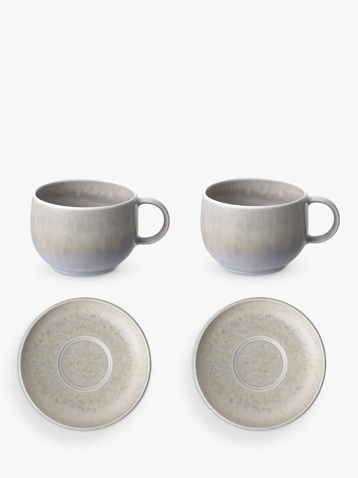 Porcelain Espresso Cup and Saucer Set of 2, 60ml Capacity, Sand Finish
