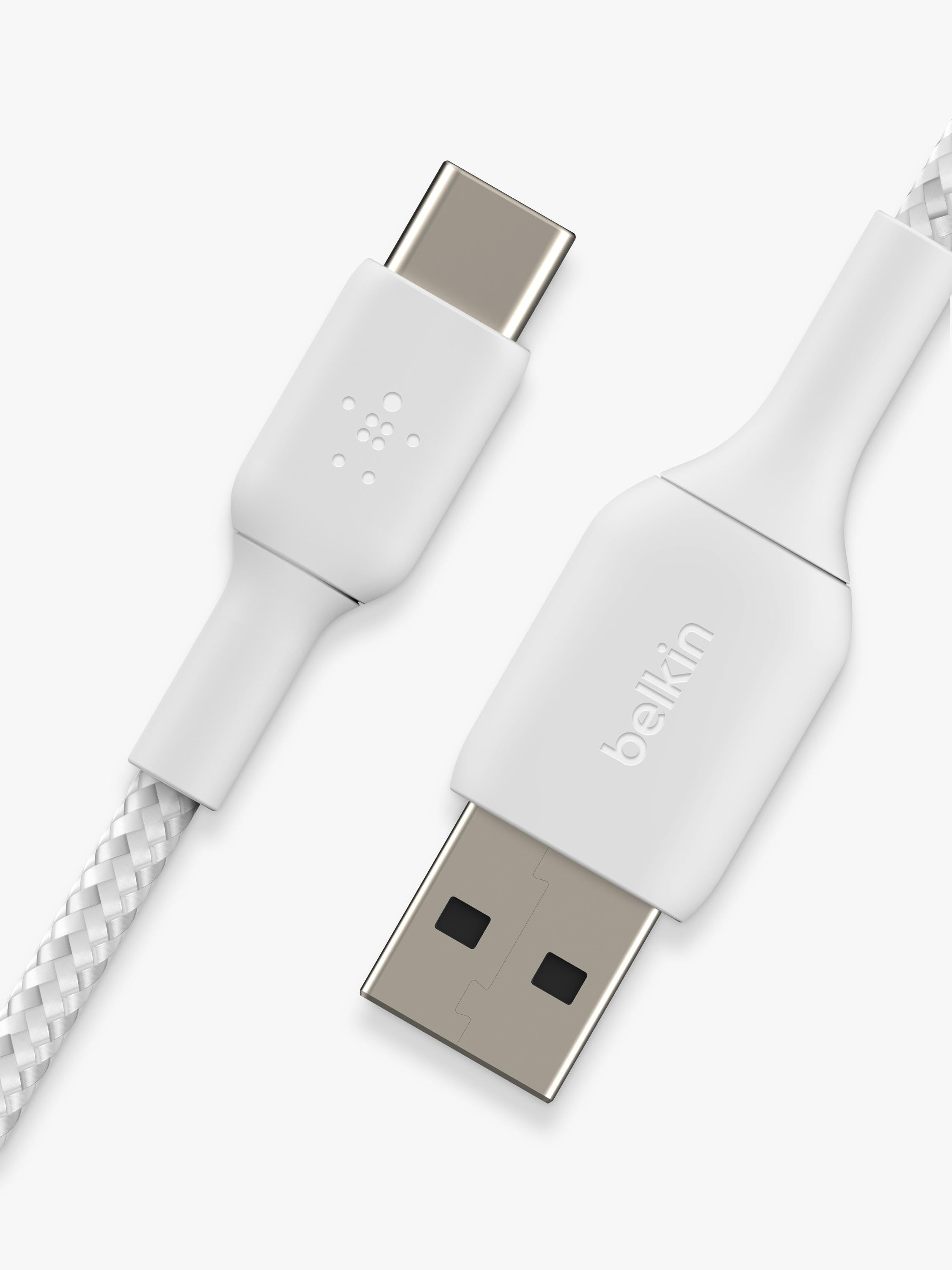 Belkin USB-C cable braided white 1m - British product