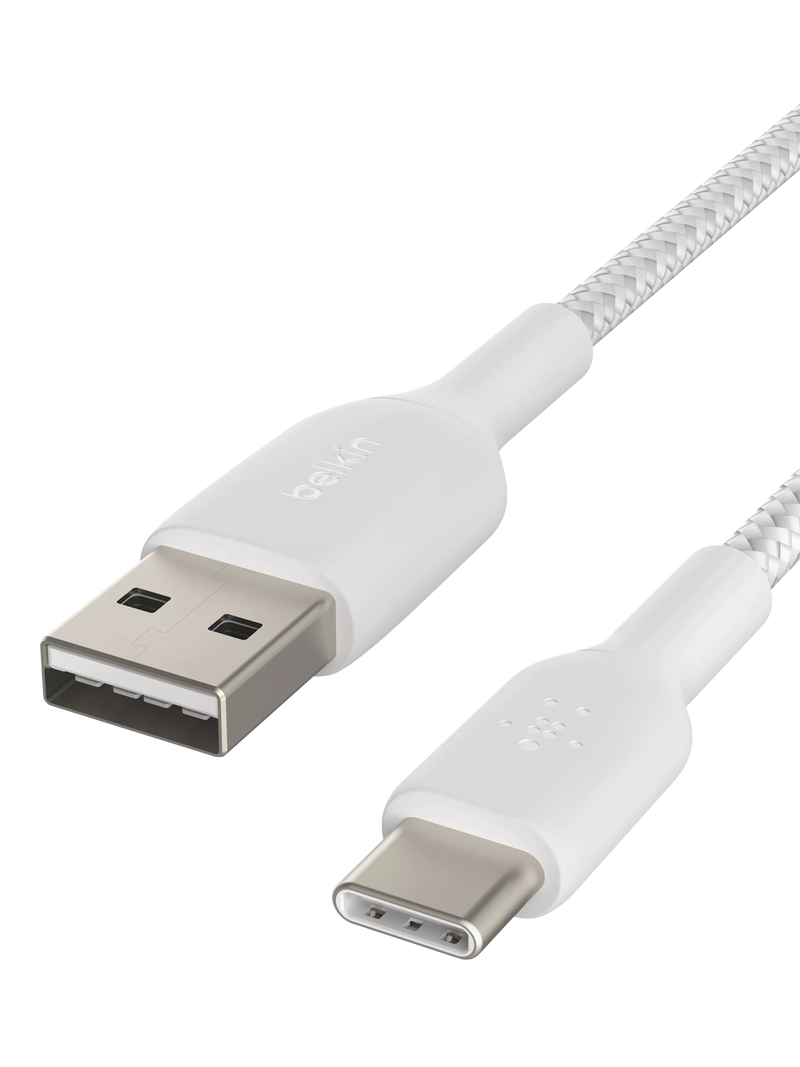 Belkin USB-C cable braided white 1m - British product