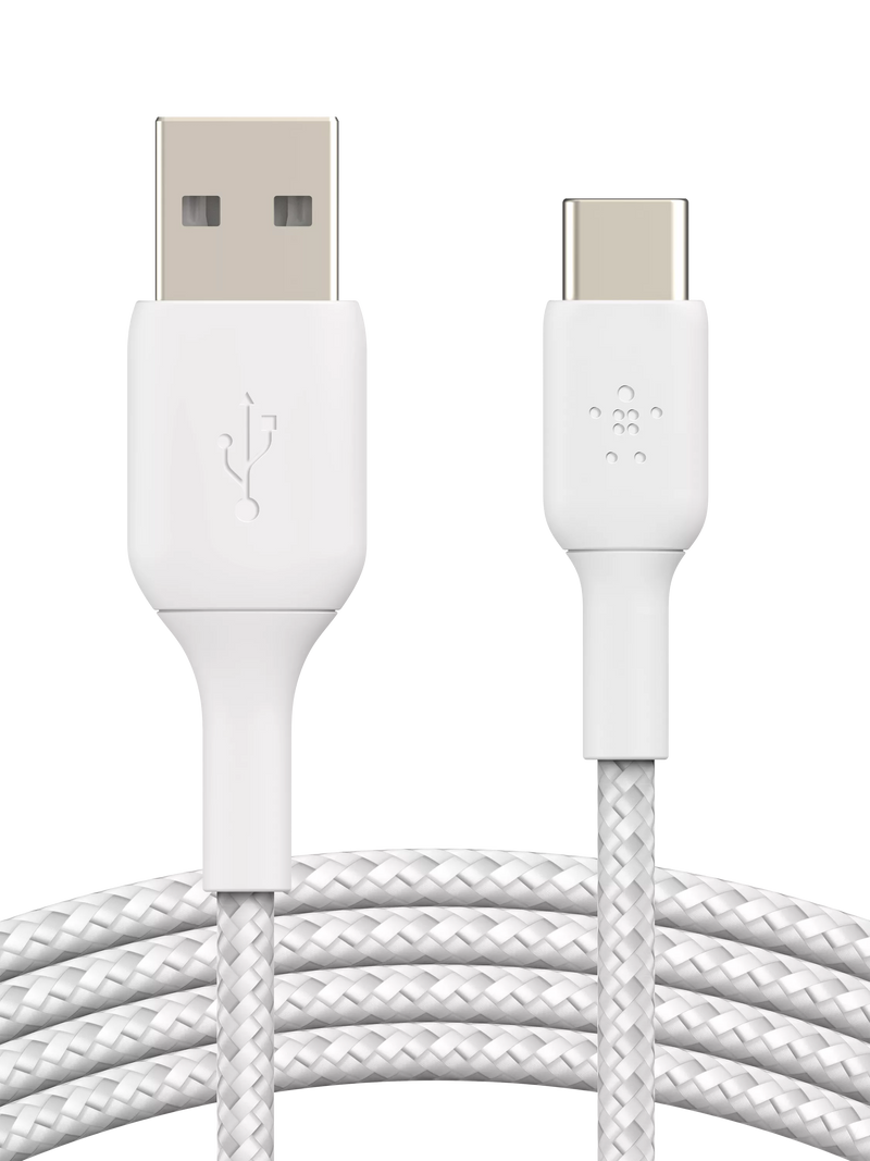 Belkin USB-C cable braided white 1m - British product