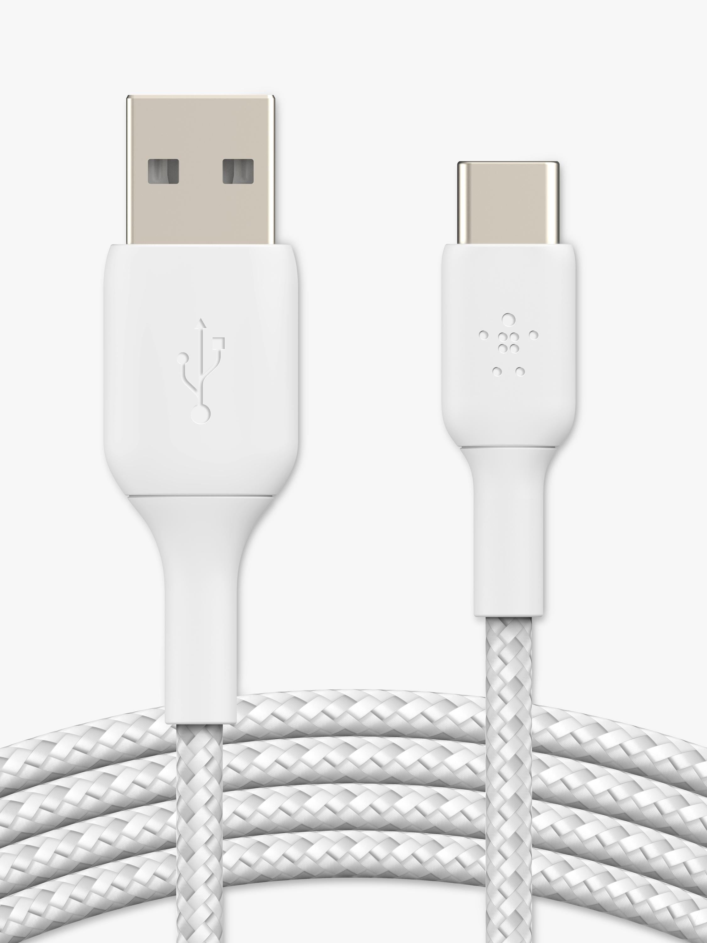 Belkin USB-C cable braided white 1m - British product