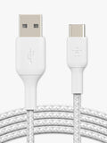 Belkin USB-C cable braided white 1m - British product