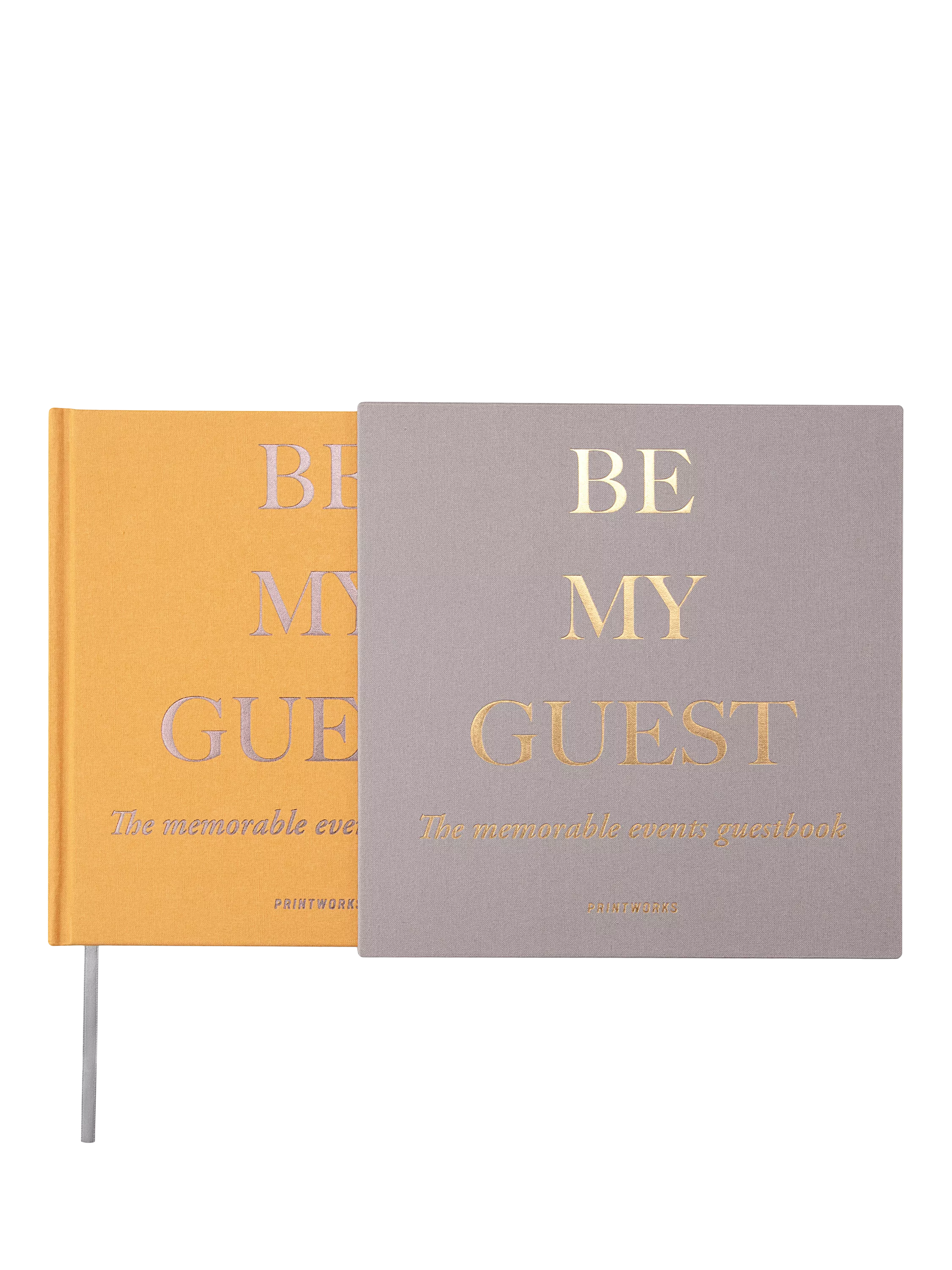PRINTWORKS Be My Guest Book in yellow beige - British product
