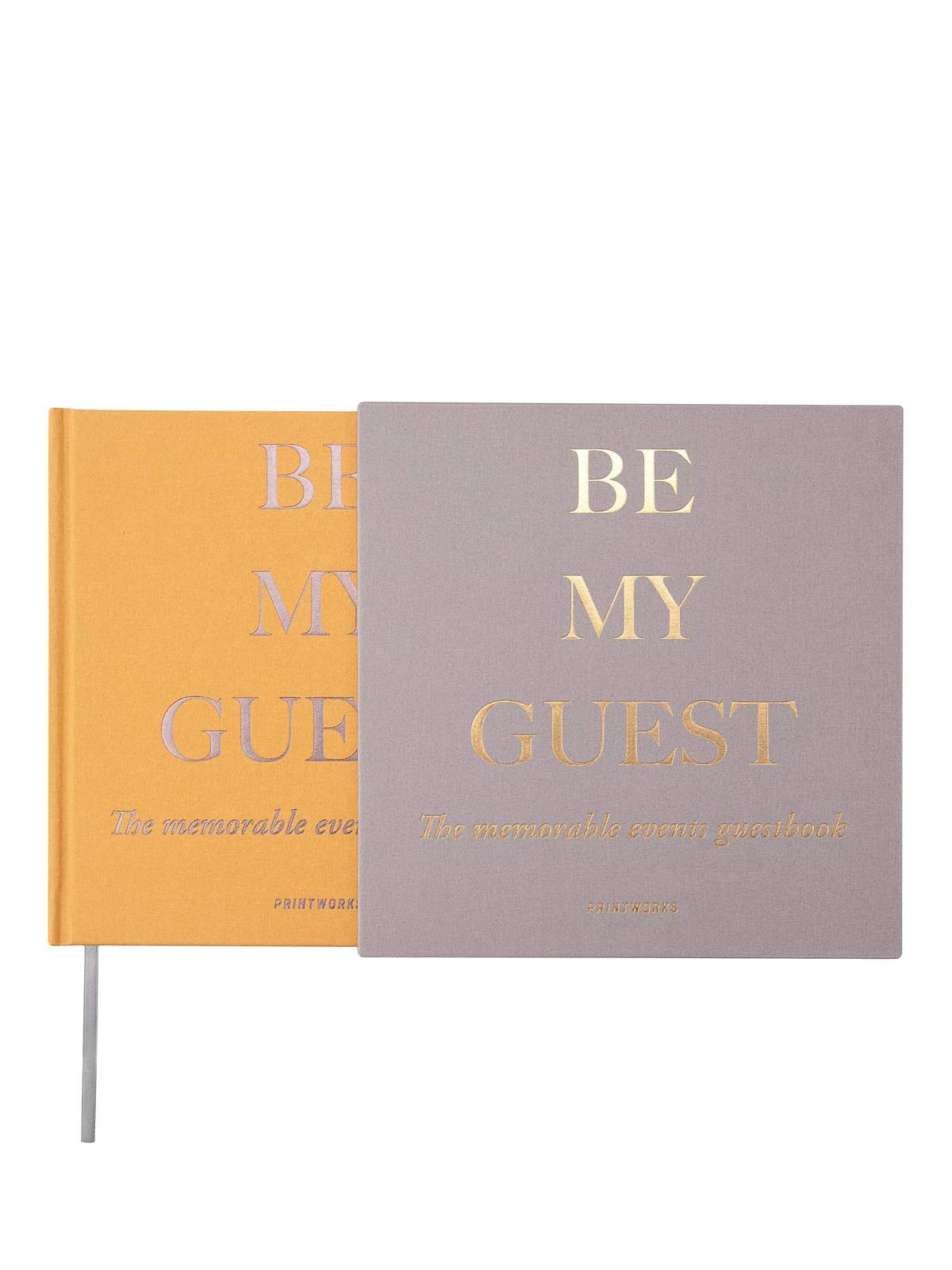 PRINTWORKS Be My Guest Book in yellow beige - British product
