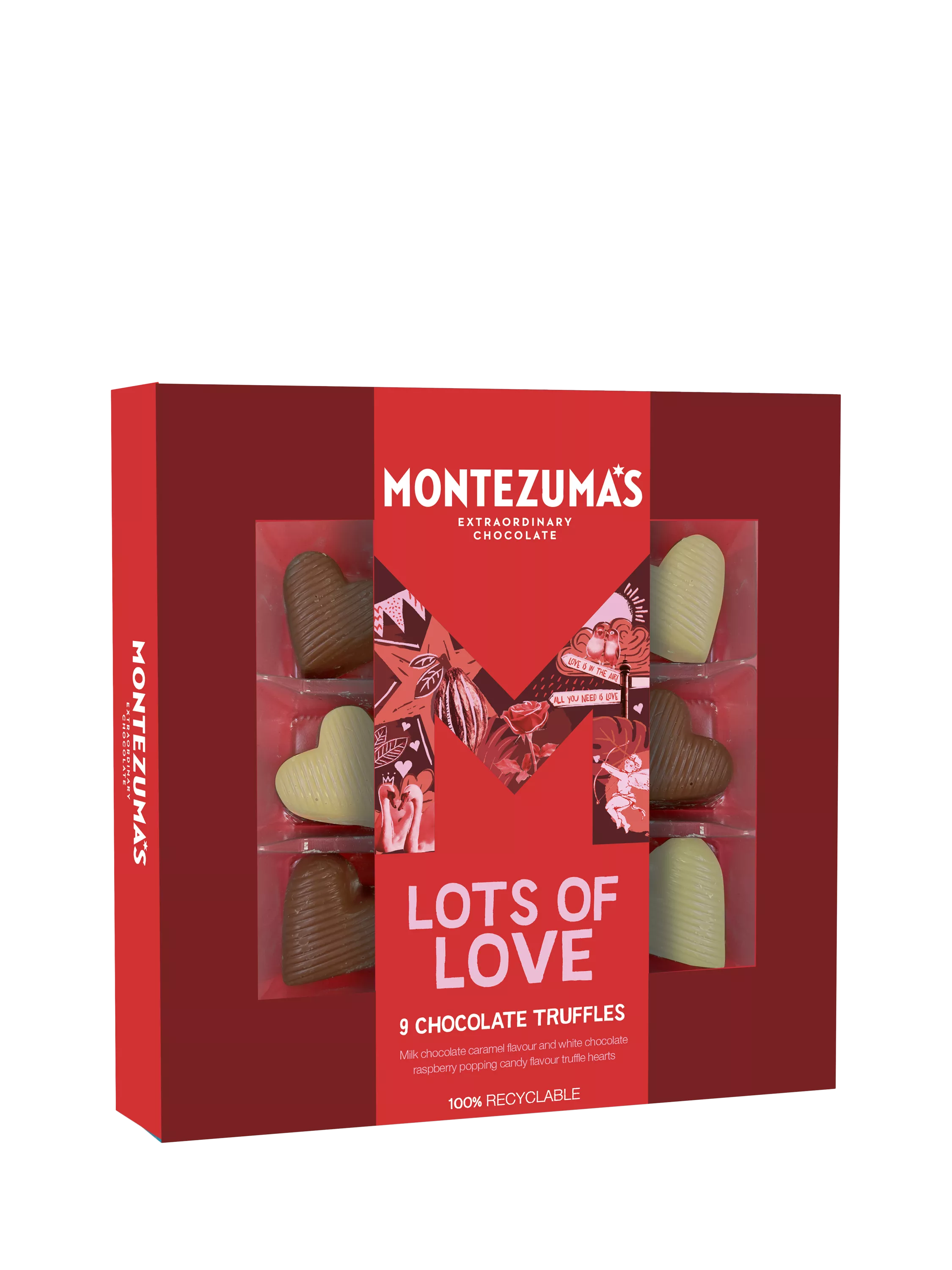 Montezuma's Lots of Love Chocolate Truffles 90g, imported from the UK
