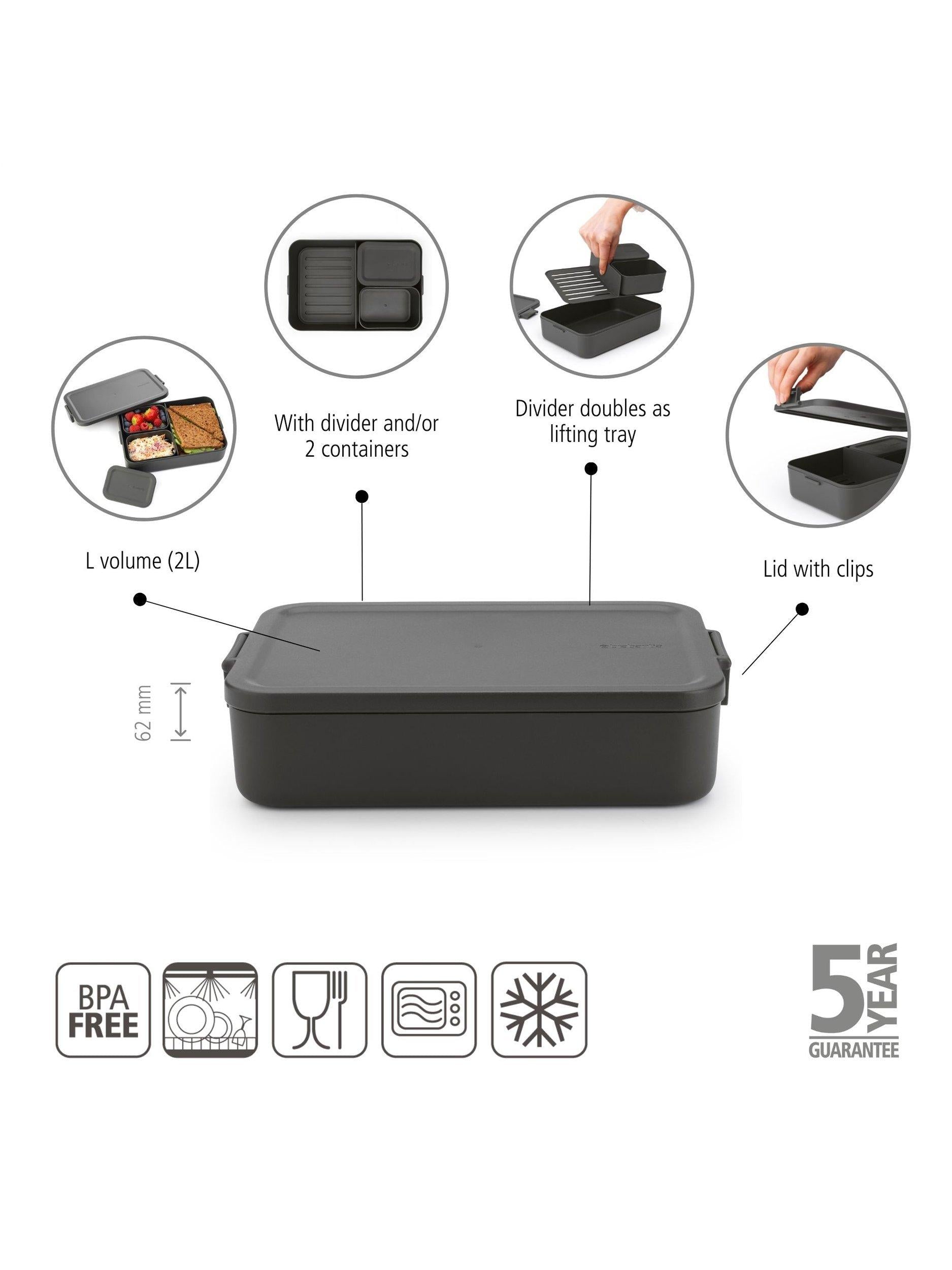 Brabantia Lunch Bento Box 2L, importiert aus Großbritannien