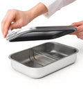 Brabantia stainless steel lunch box 2L matt steel, imported from the UK