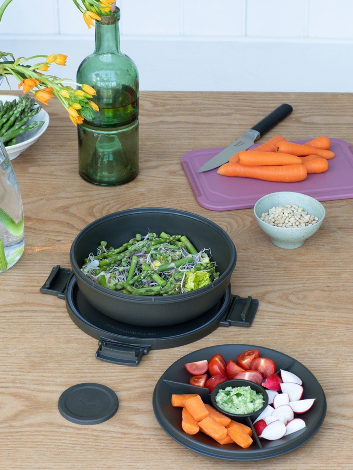 Brabantia Make & Take Salatschüssel mit Fächern 1,3L - Britisches Produkt