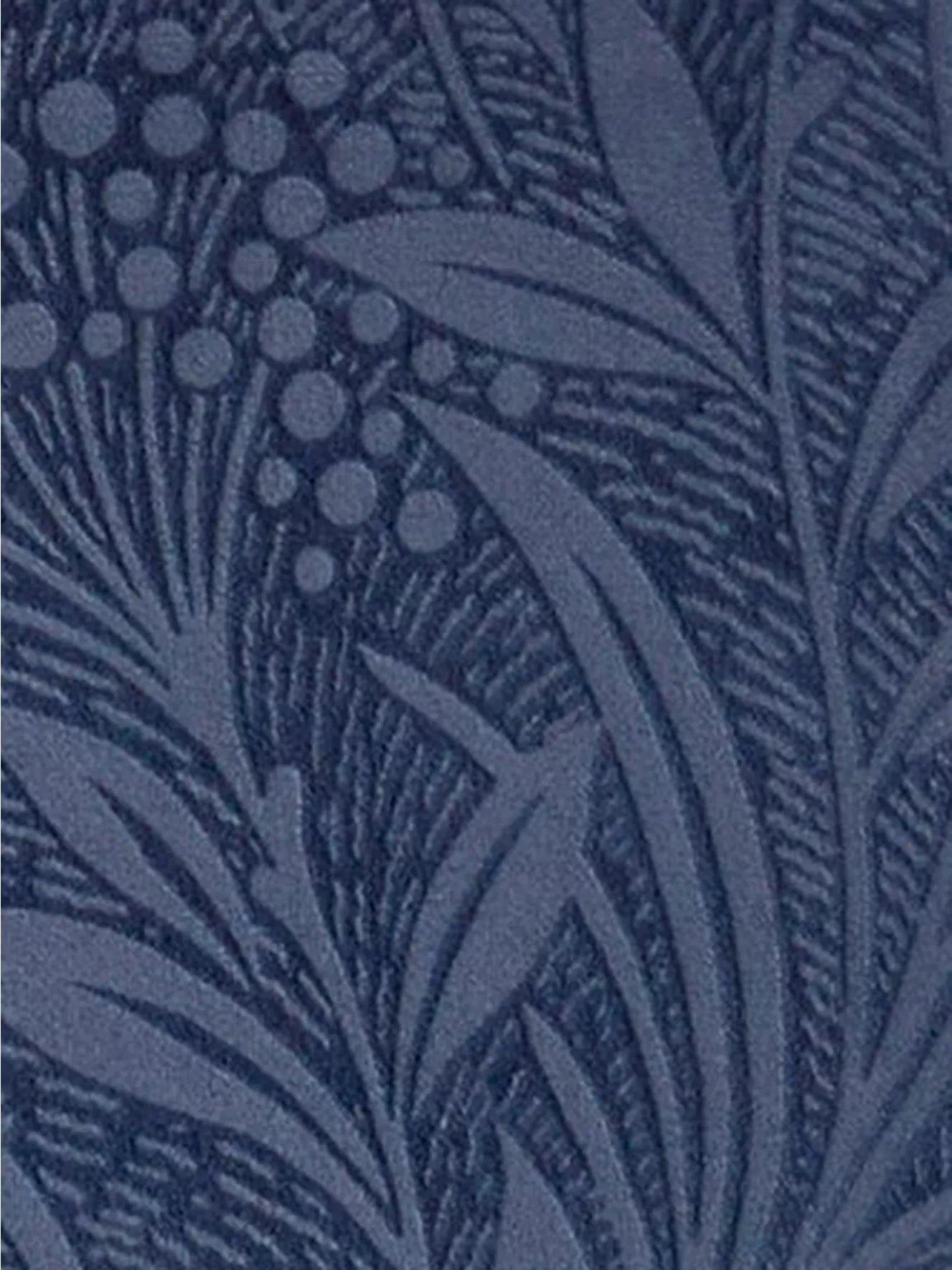 Laura Ashley Barley Embossed Square Cushion - Midnight Navy