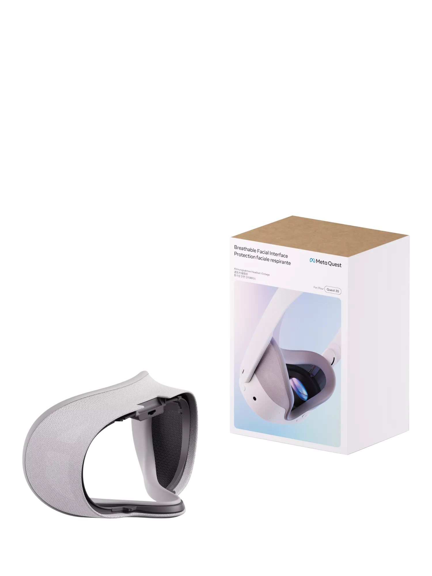 Meta Quest 3S breathable facial interface grey (British brand)