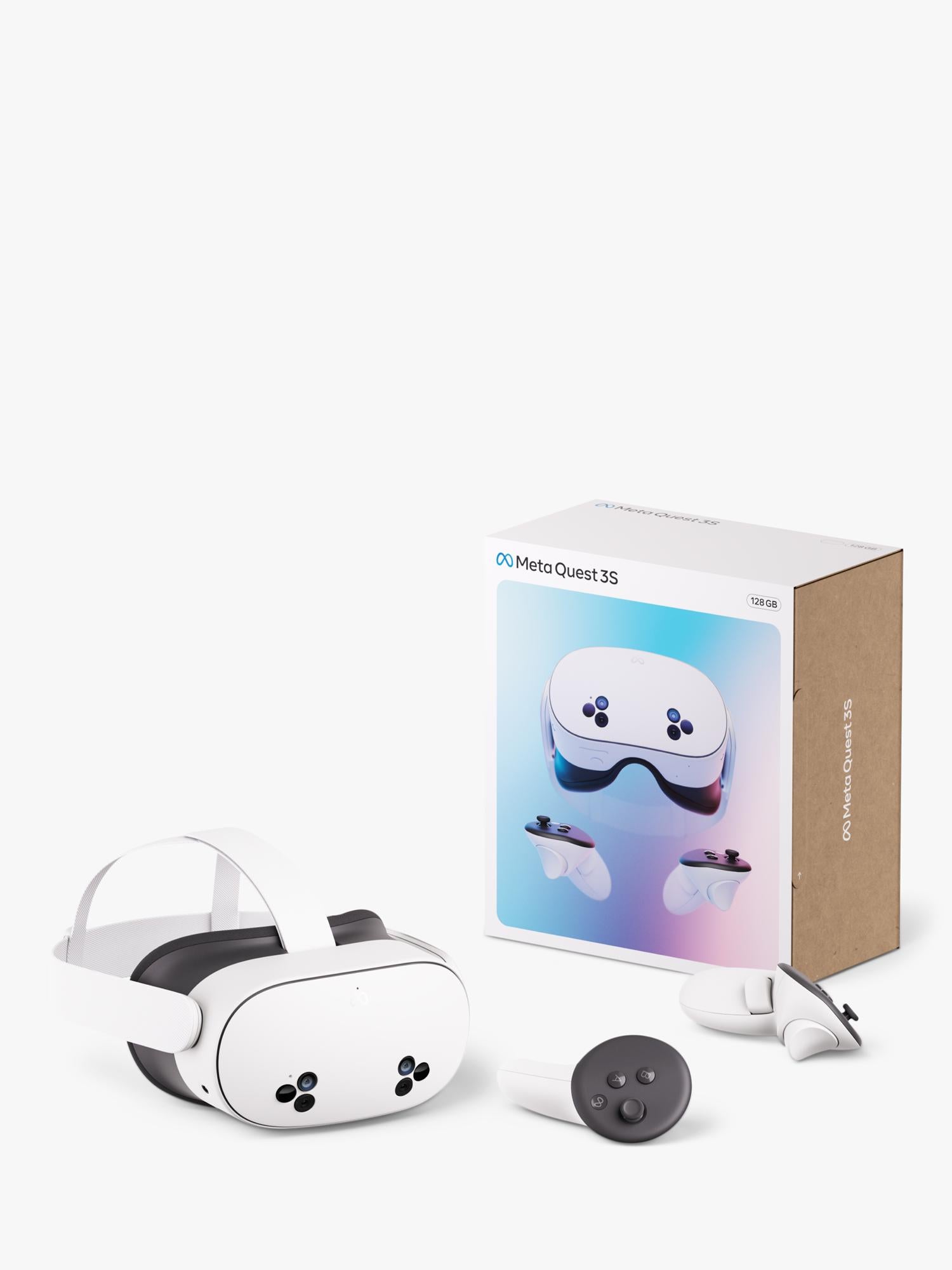 Meta Quest 3S 256GB white mixed reality headset, imported from the UK