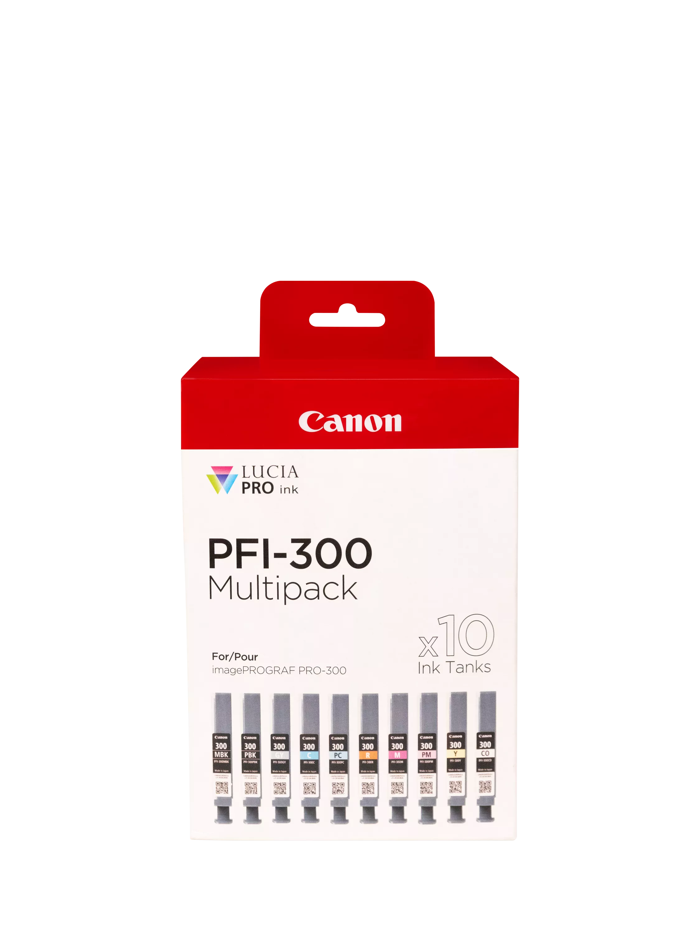 Canon PFI-300 ink cartridge multipack 10-pack (British brand)