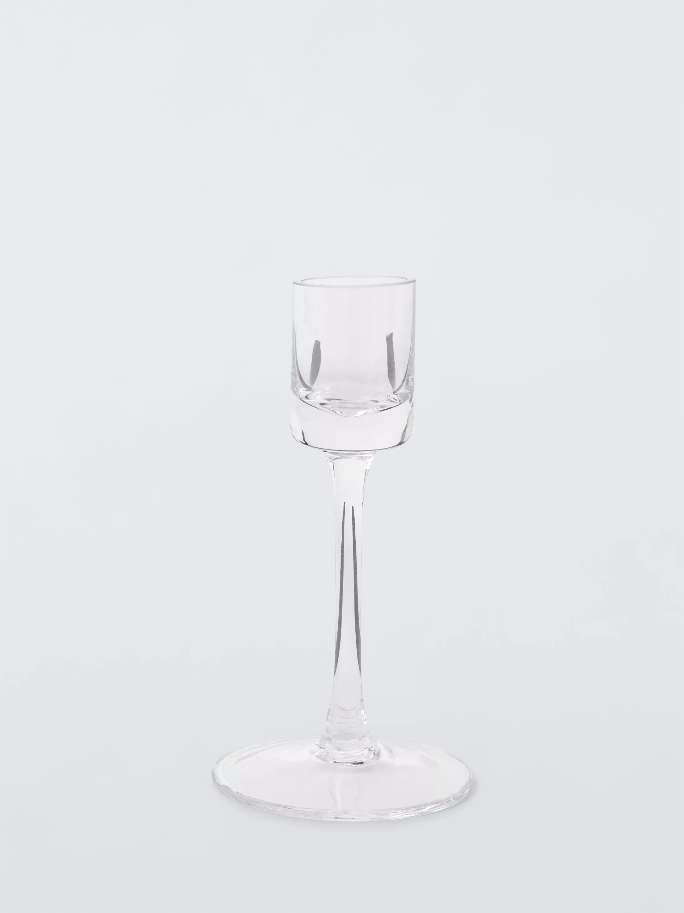 John Lewis glass candle stick H13cm, UK version
