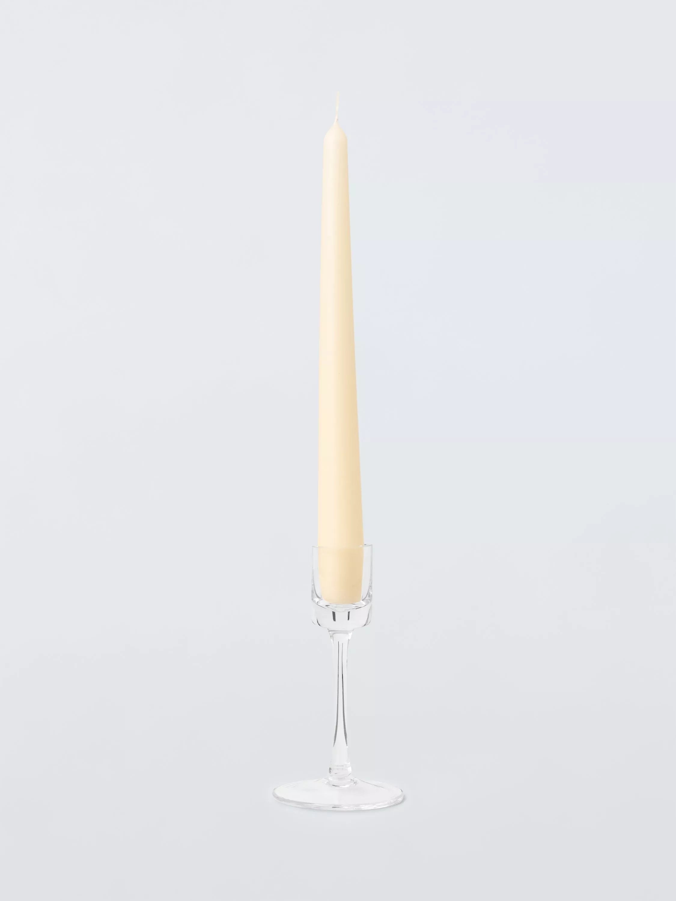 John Lewis glass candle stick H13cm, UK version