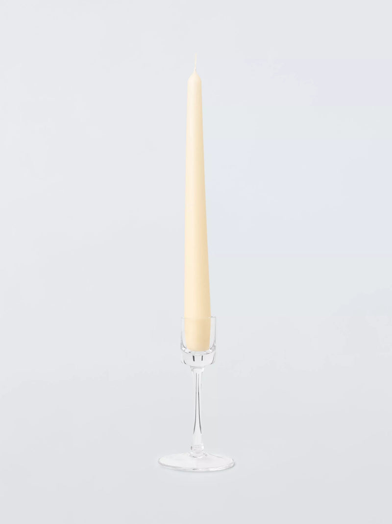 John Lewis glass candle stick H13cm, UK version