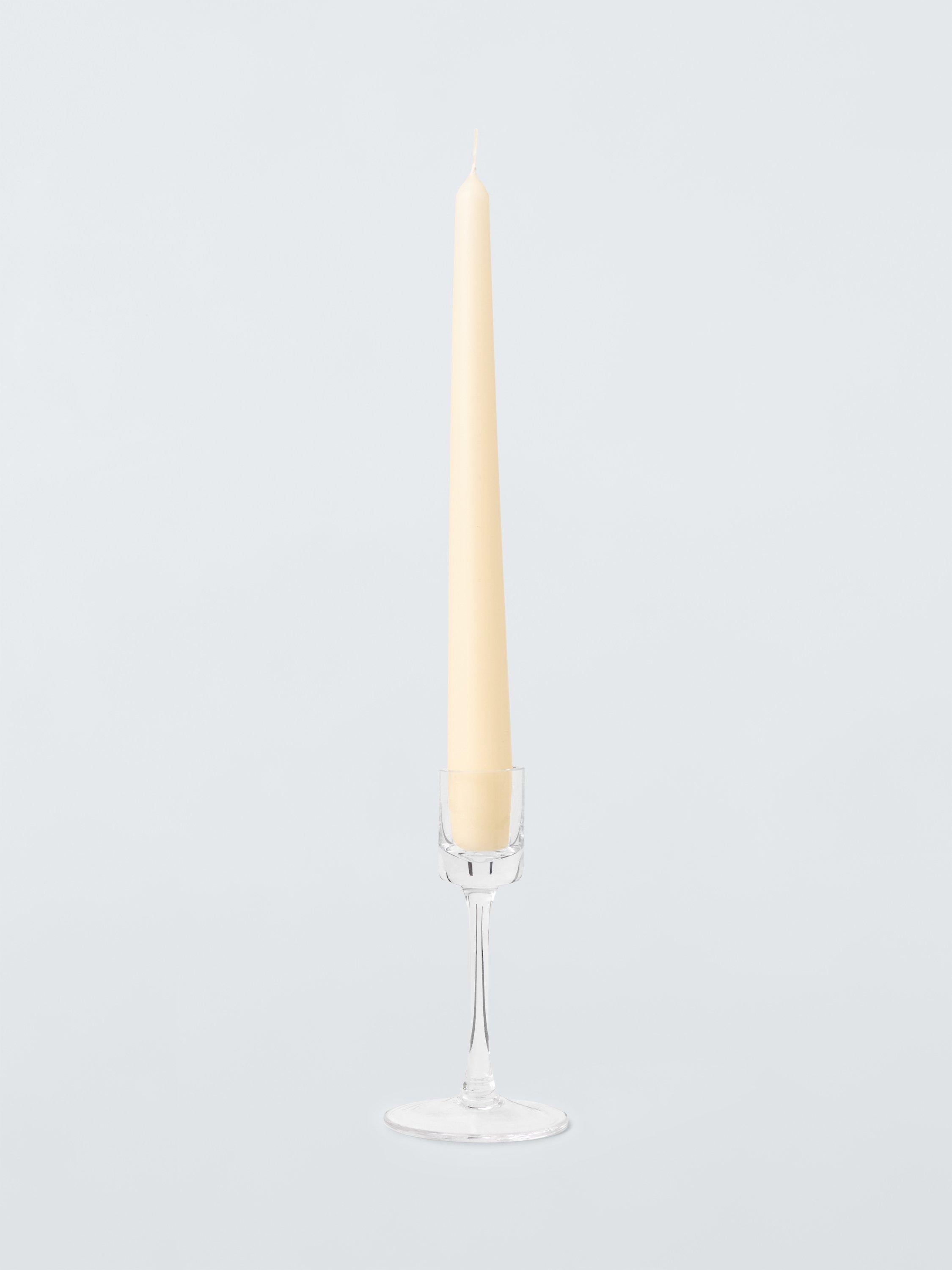 John Lewis glass candle stick H13cm, UK version