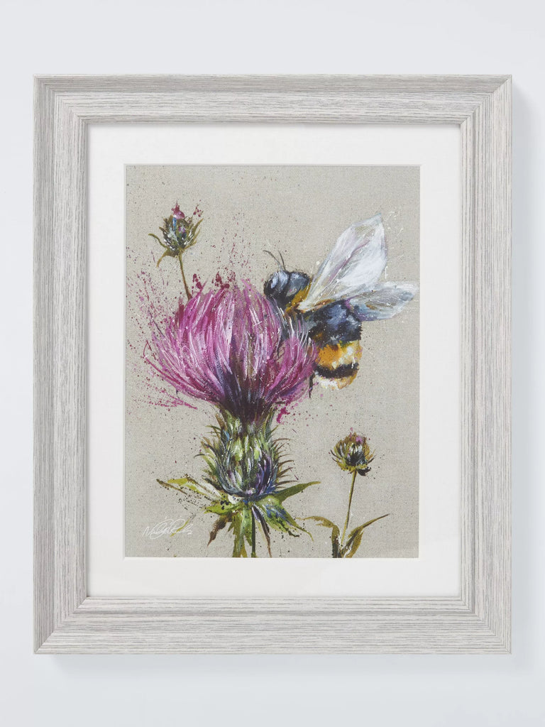 John Lewis Nicola Jane Rowles 'Bee' Framed Print & Mount, 35 x 29cm, Grey