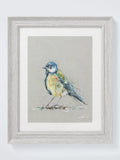 John Lewis Nicola Jane Rowles 'Blue Tit' Framed Print & Mount, 35 x 29cm, Grey