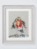 John Lewis Nicola Jane Rowles 'Robin' Framed Print & Mount, 35 x 29cm, Grey