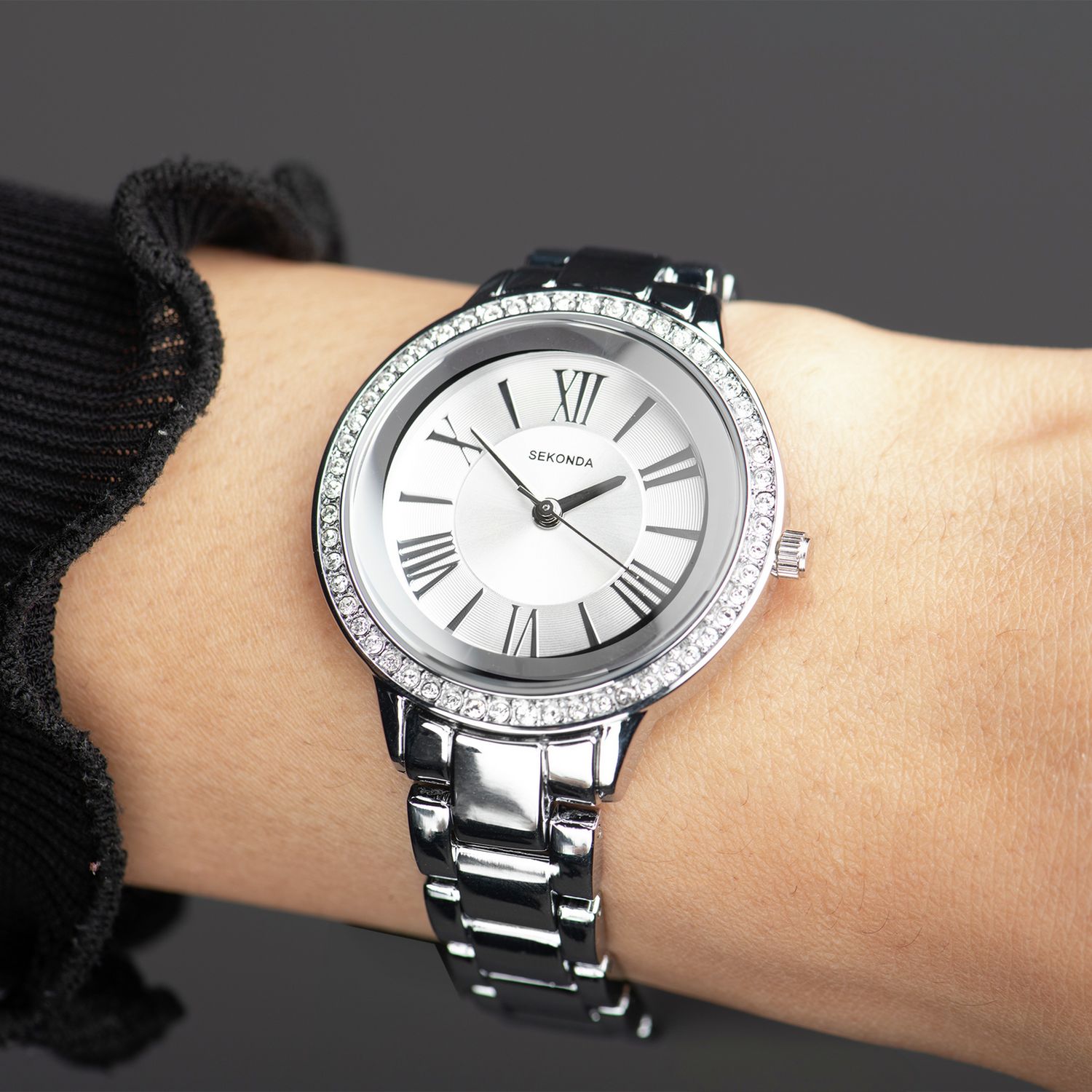 Sekonda ladies silver bracelet watch 15mm (British brand)