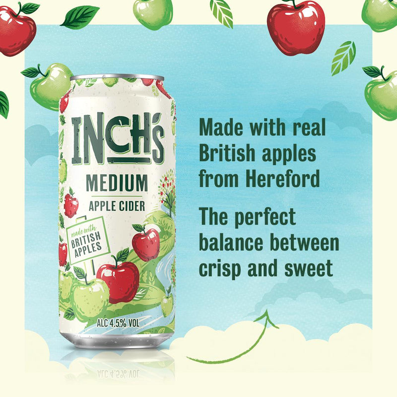Inch's medium apple cider multipack 15 x 440ml (British brand)