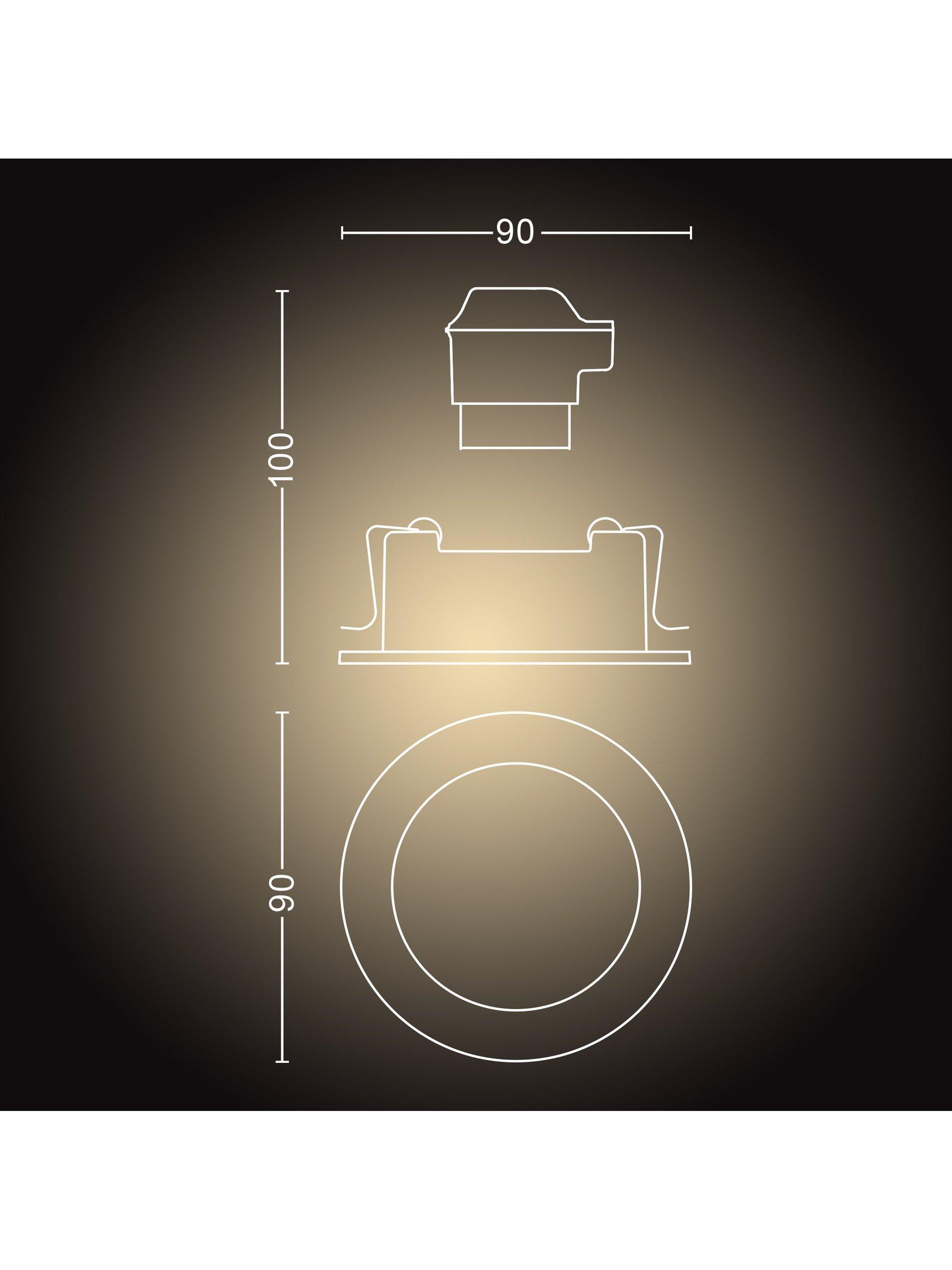 Philips Hue White Ambiance Milliskin recessed spotlight 5W, imported from the UK