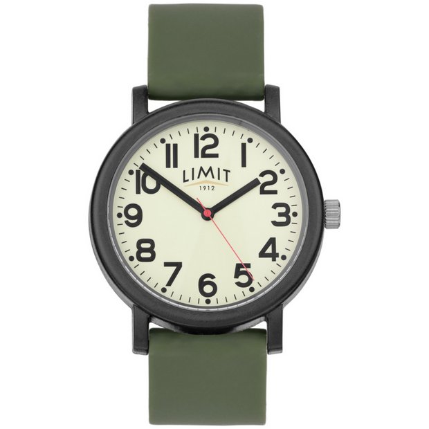 Limit Easy Read green silicone strap watch, imported from the UK