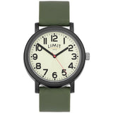 Limit Easy Read green silicone strap watch, imported from the UK