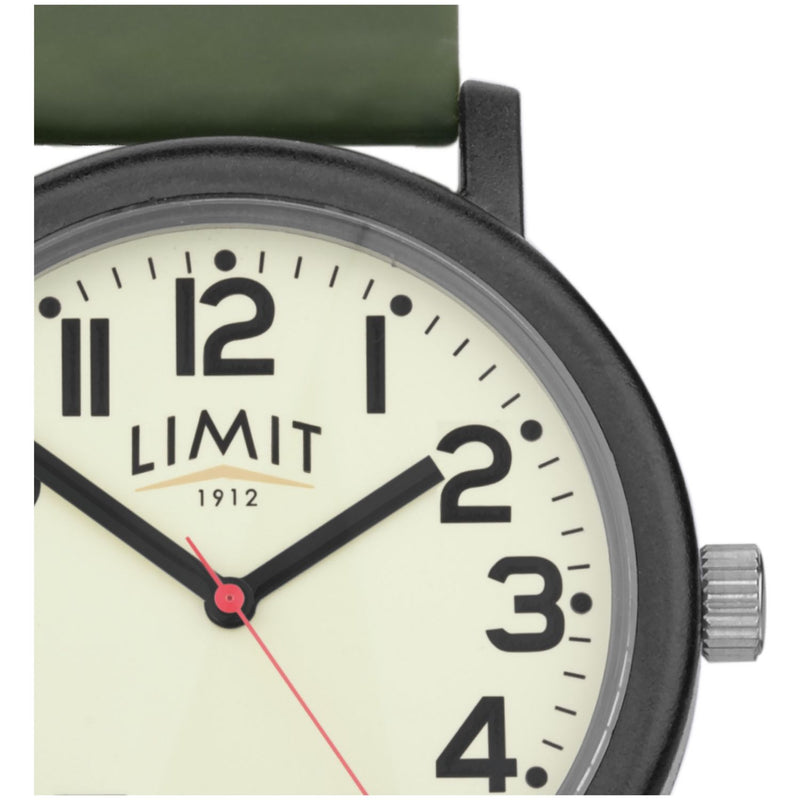 Limit Easy Read green silicone strap watch, imported from the UK