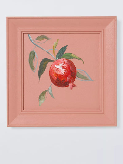 John Lewis John Lewis Kitchen Art Pomegranate Hand Painted Wall Art Pink 30 x 30cm- Buy online at McGrocer