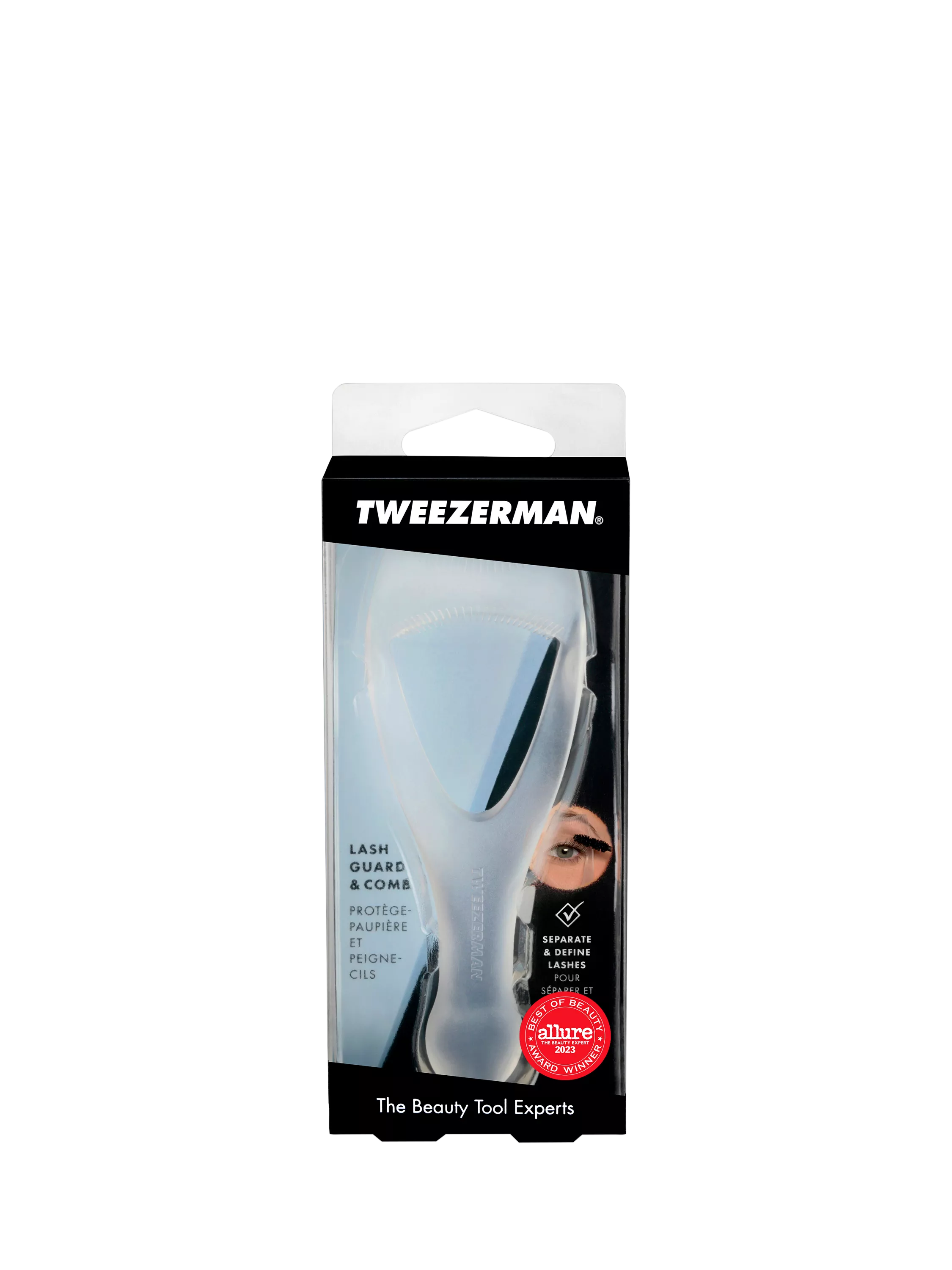 Tweezerman lash guard and comb (British brand)