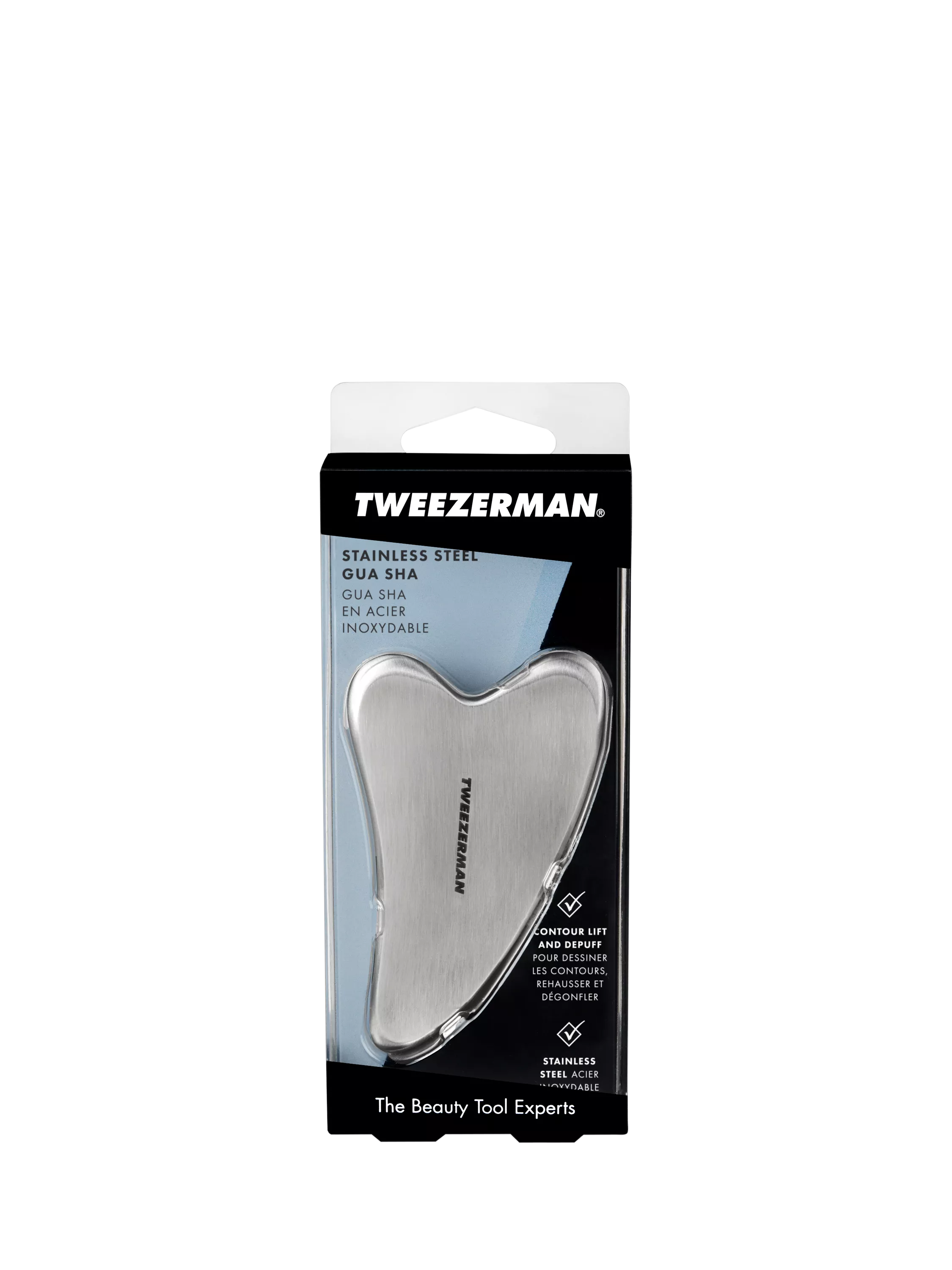 Tweezerman stainless steel gua sha - British product