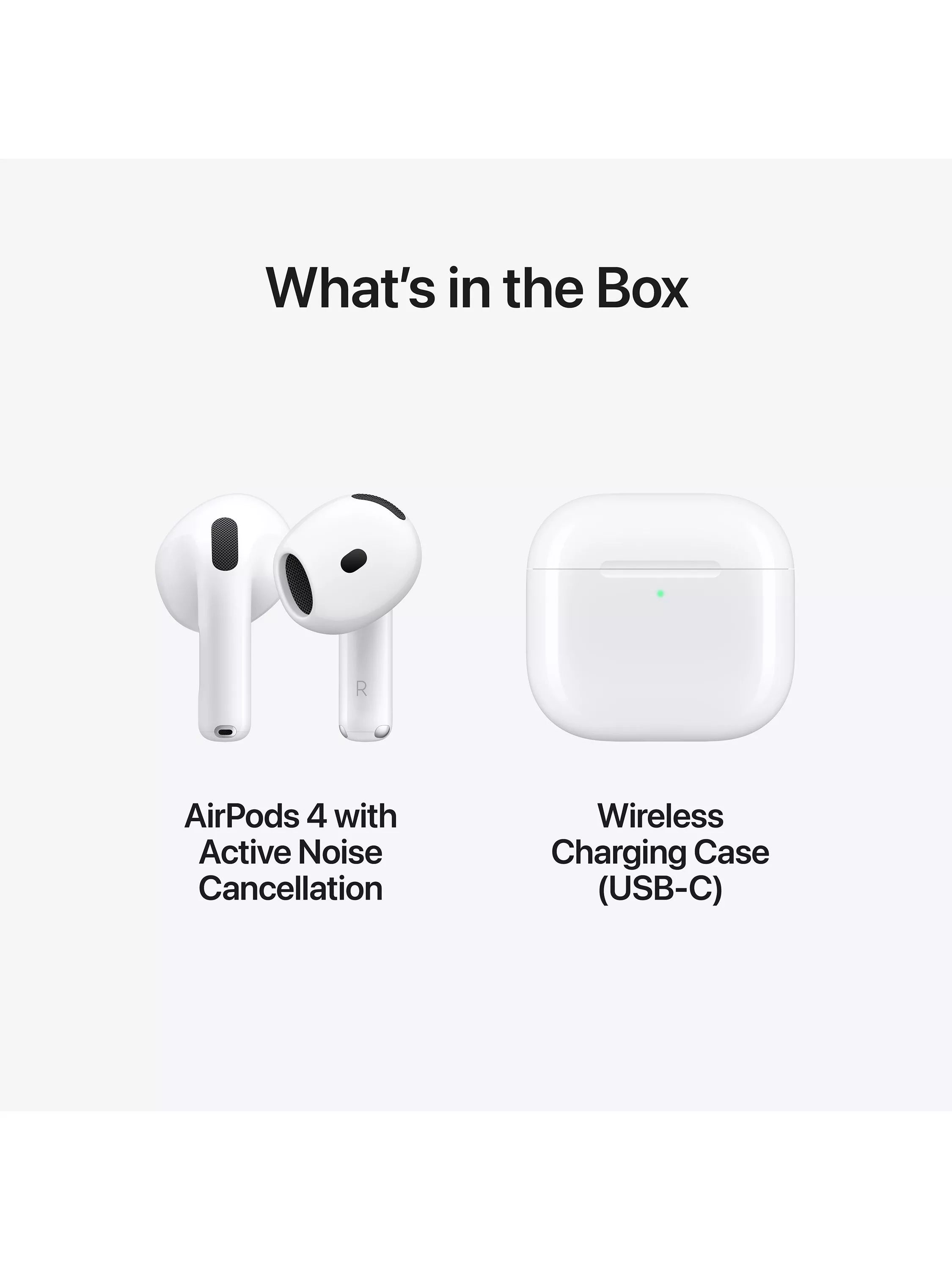 Apple AirPods 4th generation wireless earbuds with Active Noise Cancellation, imported from the UK