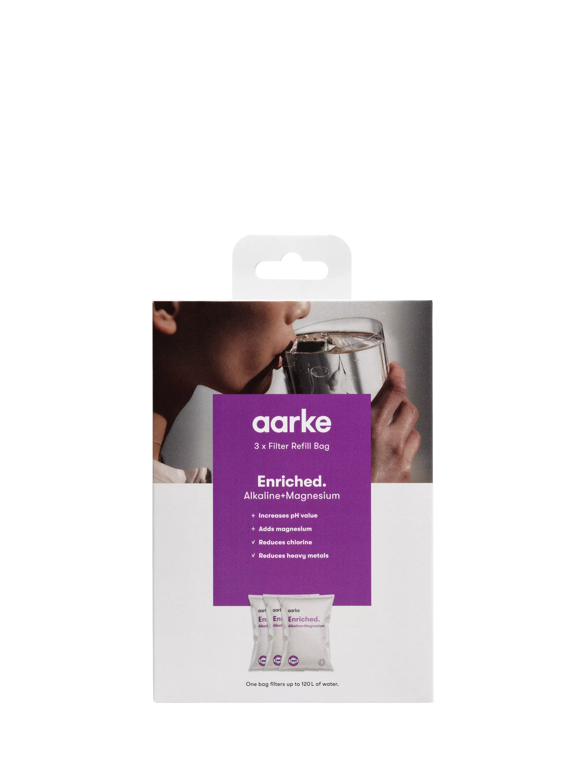Aarke enriched water filter refill granules pack of 3 - British product