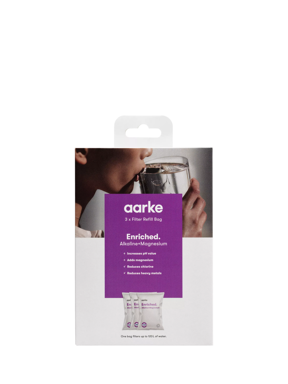 Aarke enriched water filter refill granules pack of 3 - British product