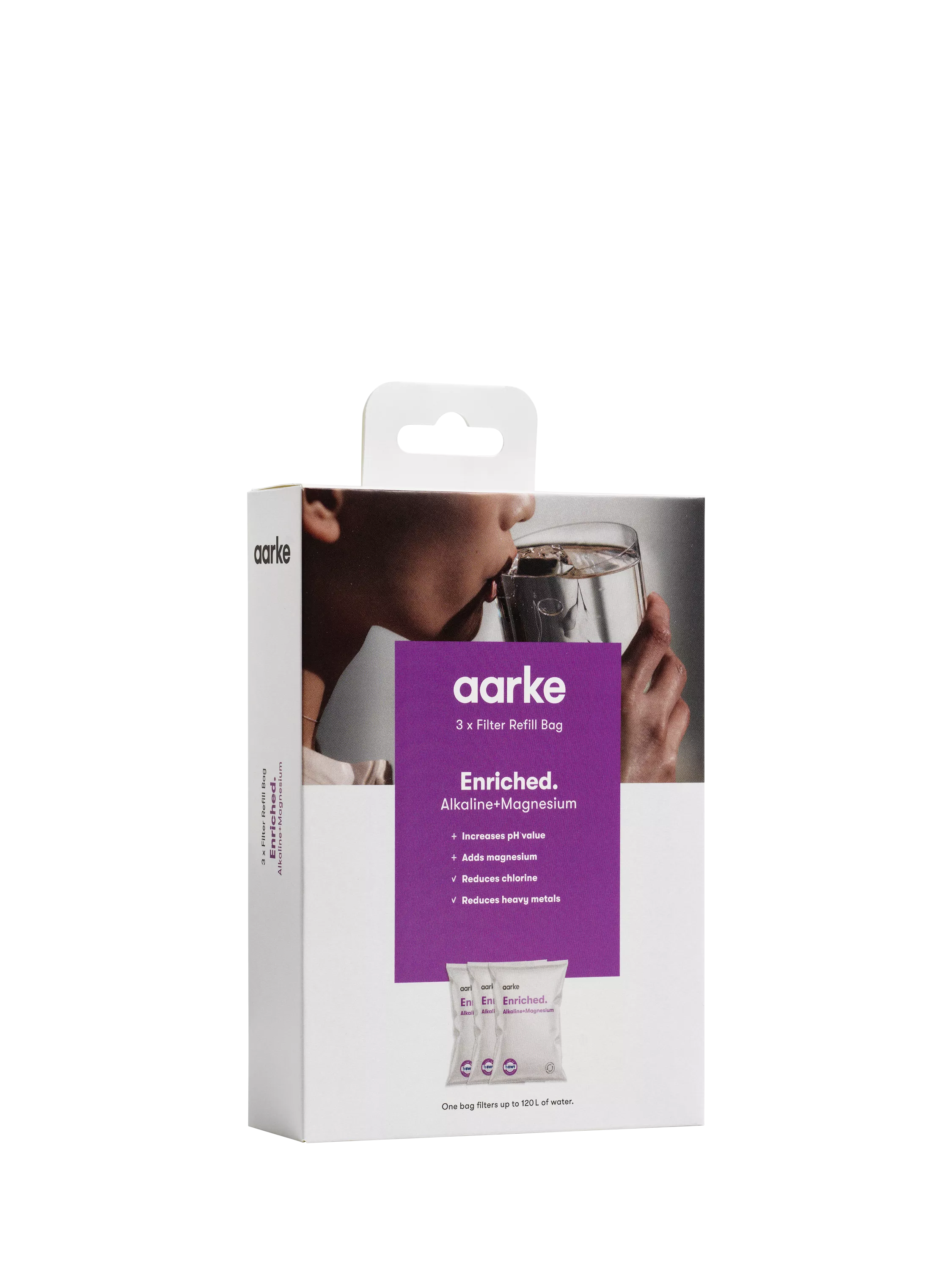 Aarke enriched water filter refill granules pack of 3 - British product