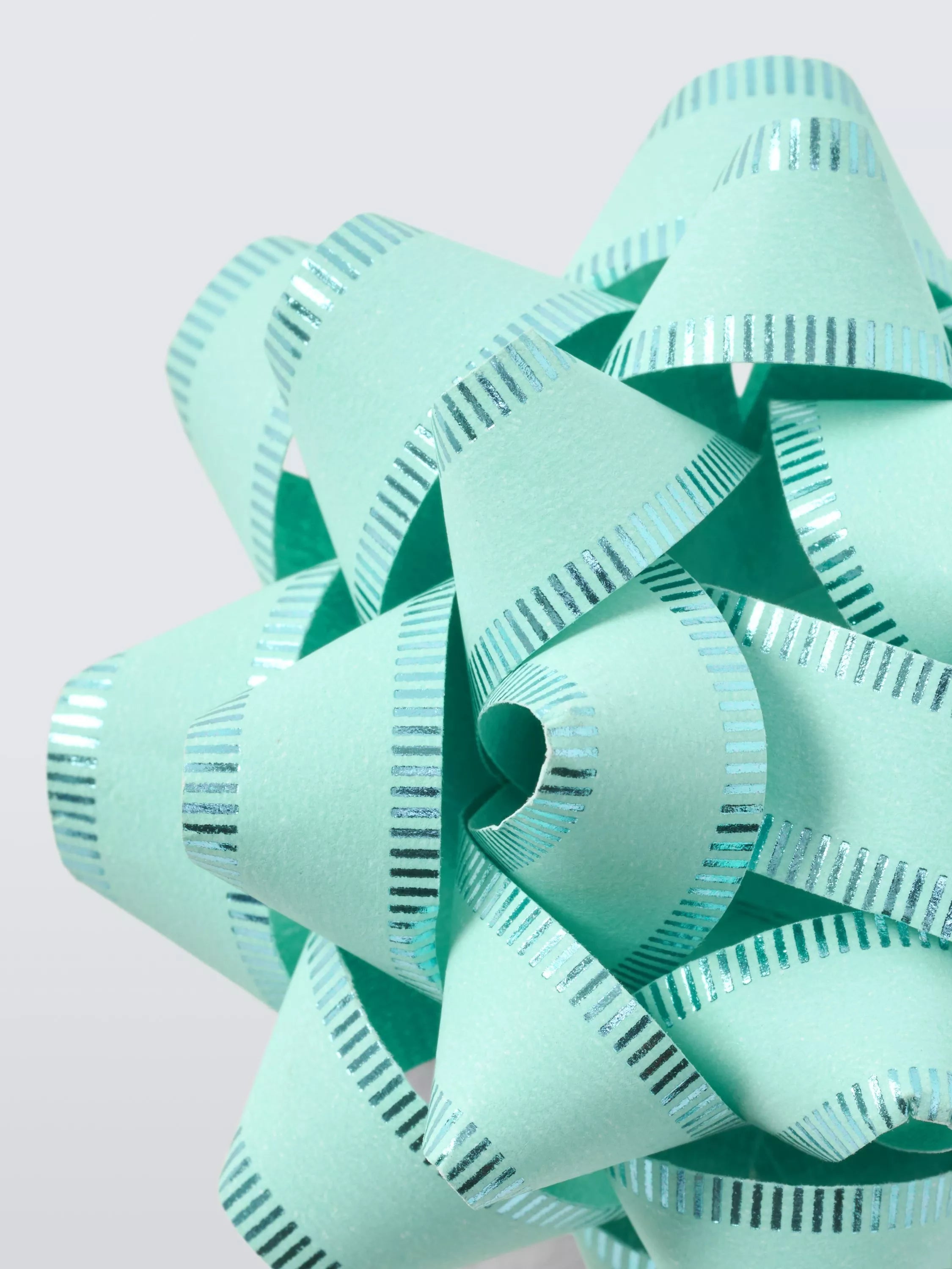 John Lewis bow and tag set aqua blue green (British brand)