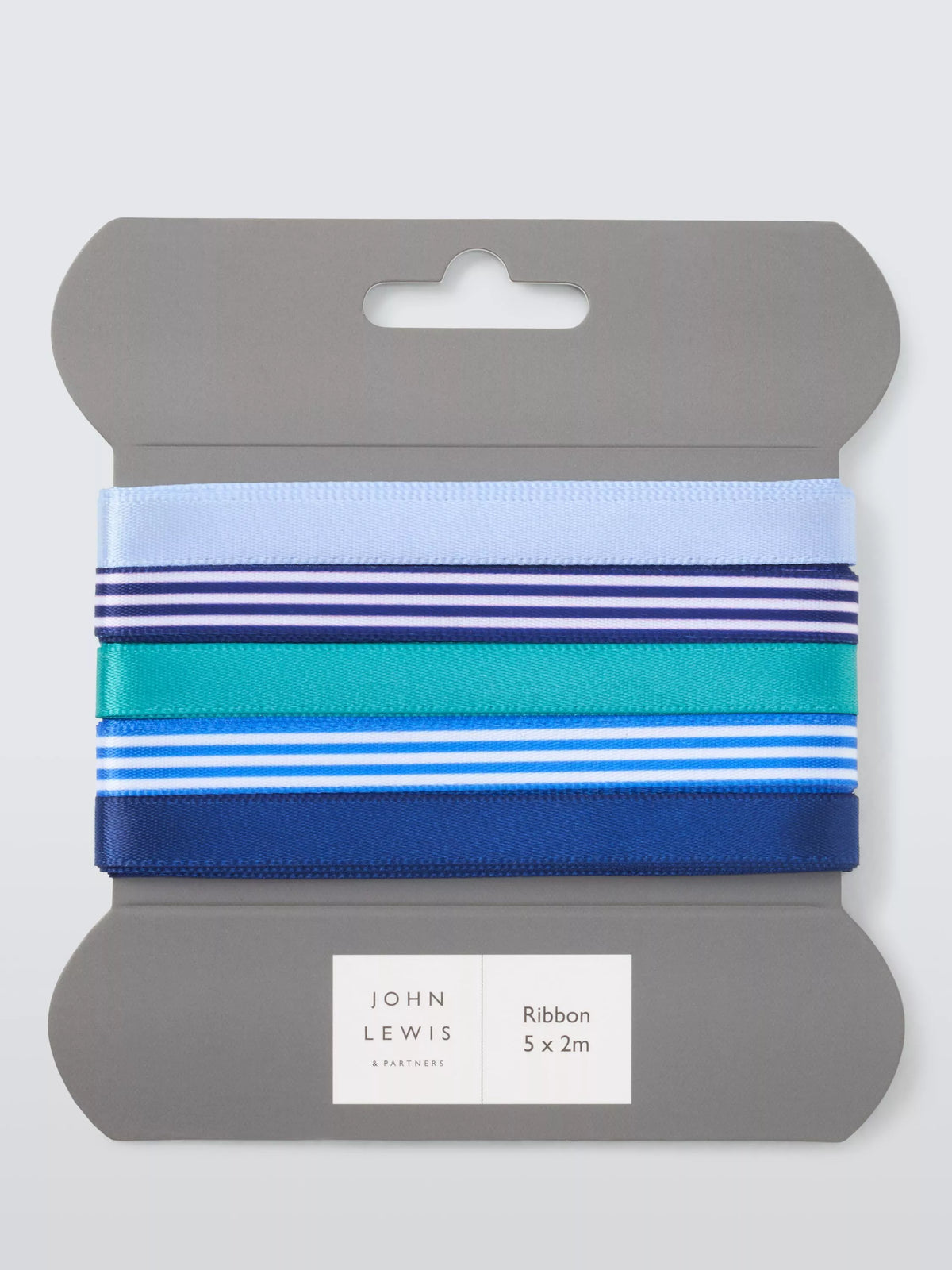 John Lewis plain and stripe gift ribbons pack of 5 2m - British product