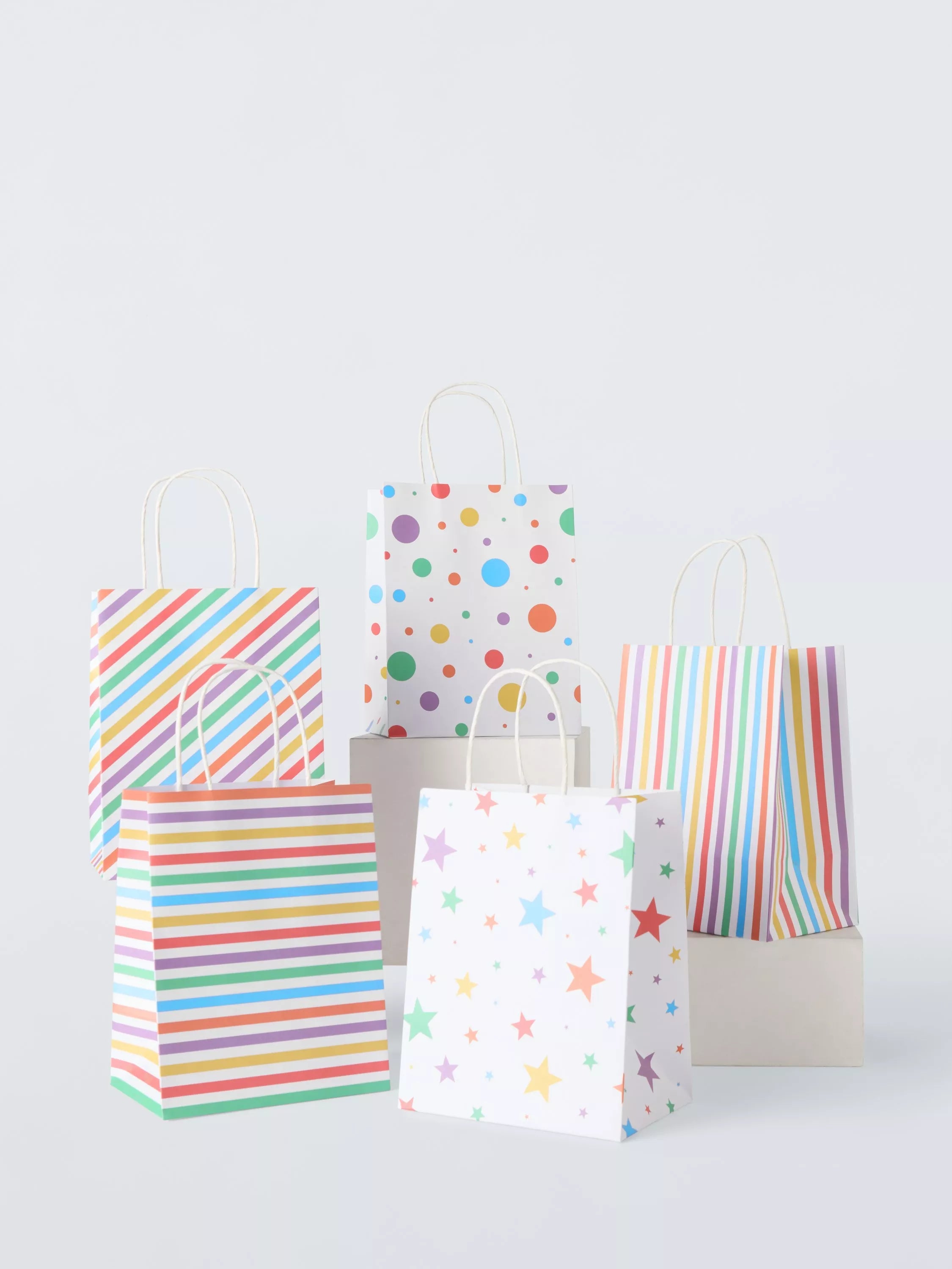 John Lewis stripe party bags multi pack of 5, UK version